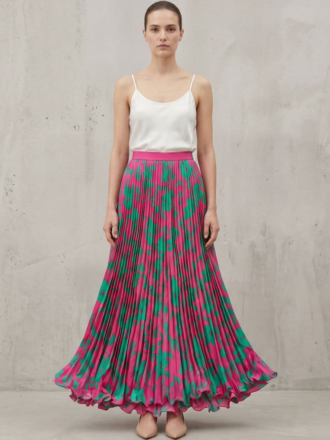 Suo Women Floral Maxi Flared Skirt - view 1