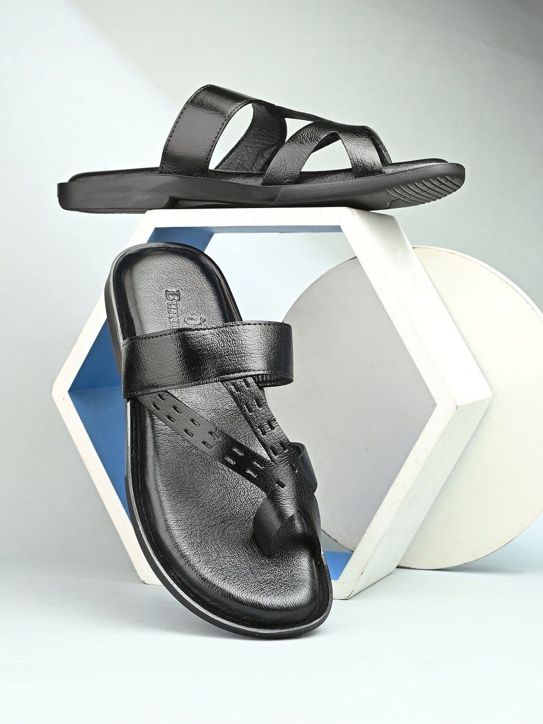 House of Pataudi Men Leather Comfort Sandals - view 1