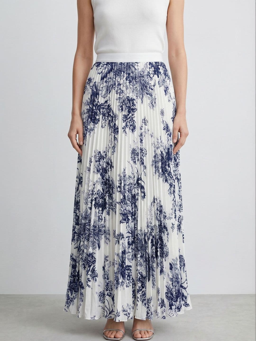 Suo Women Floral Maxi Flared Skirt - view 1