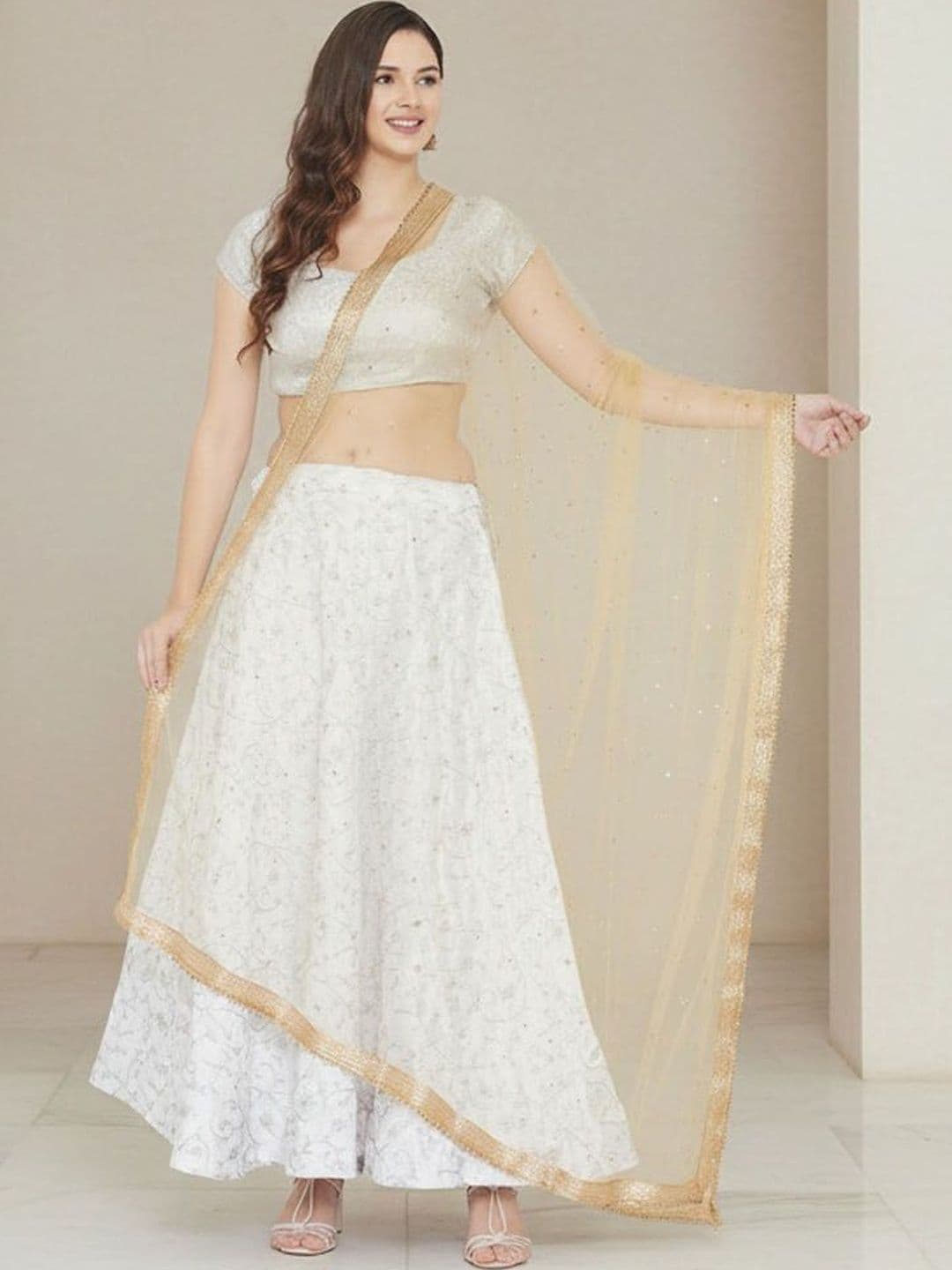 KALINI Women Embellished Net Dupatta - view 1