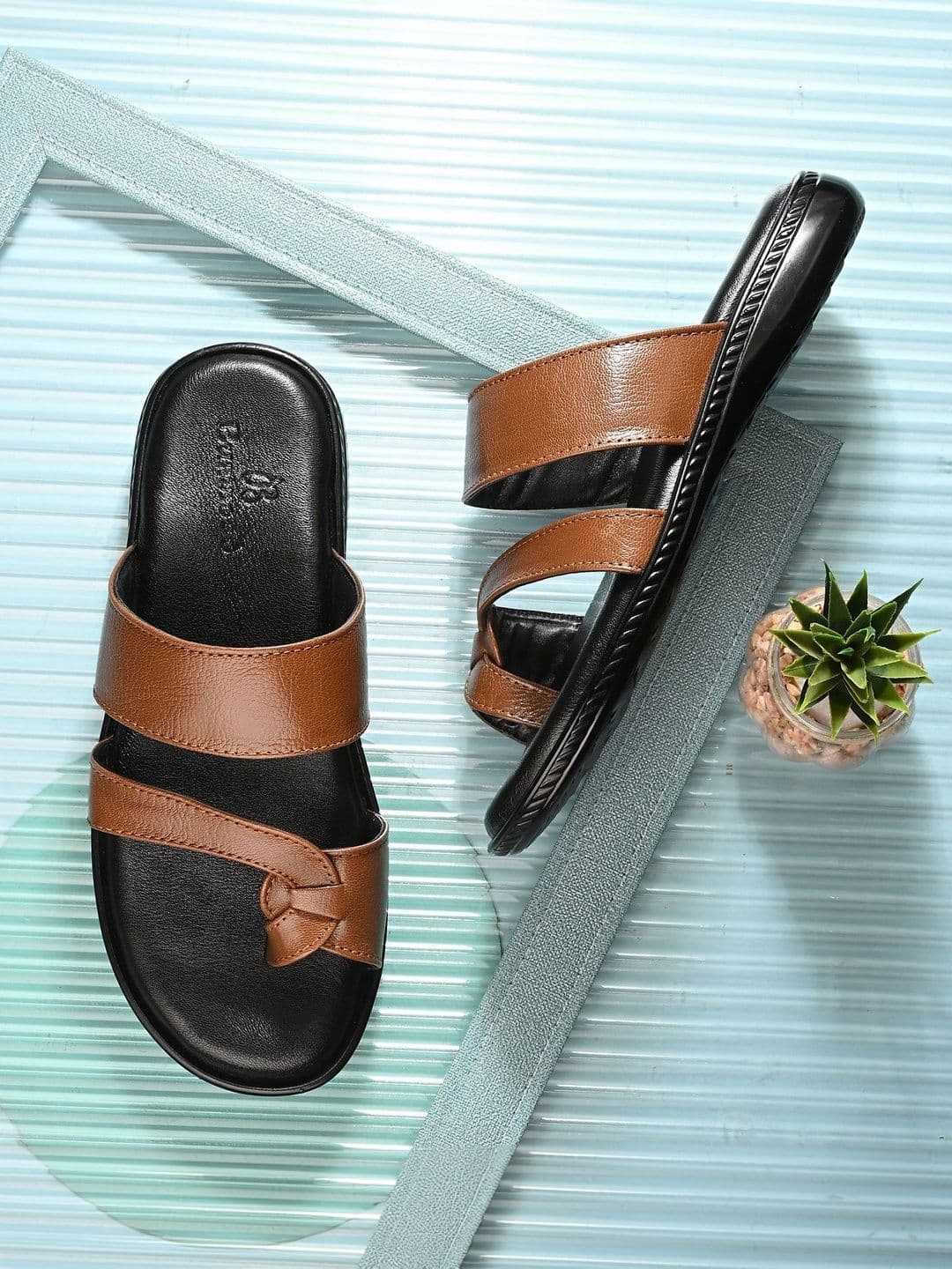 House of Pataudi Men Leather Comfort Sandals - view 1