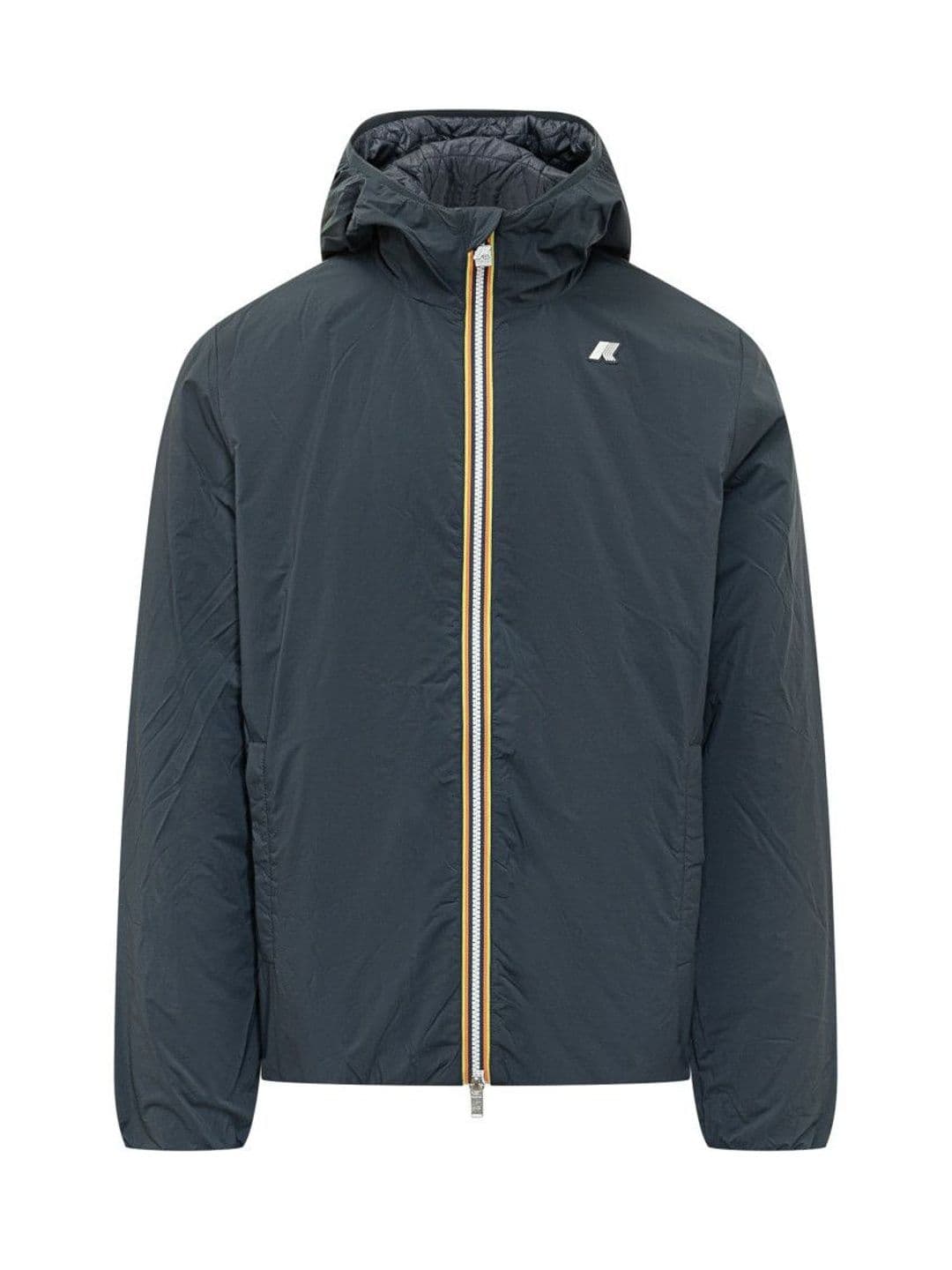 K-Way Blue Solid Hood Jacket - view 1