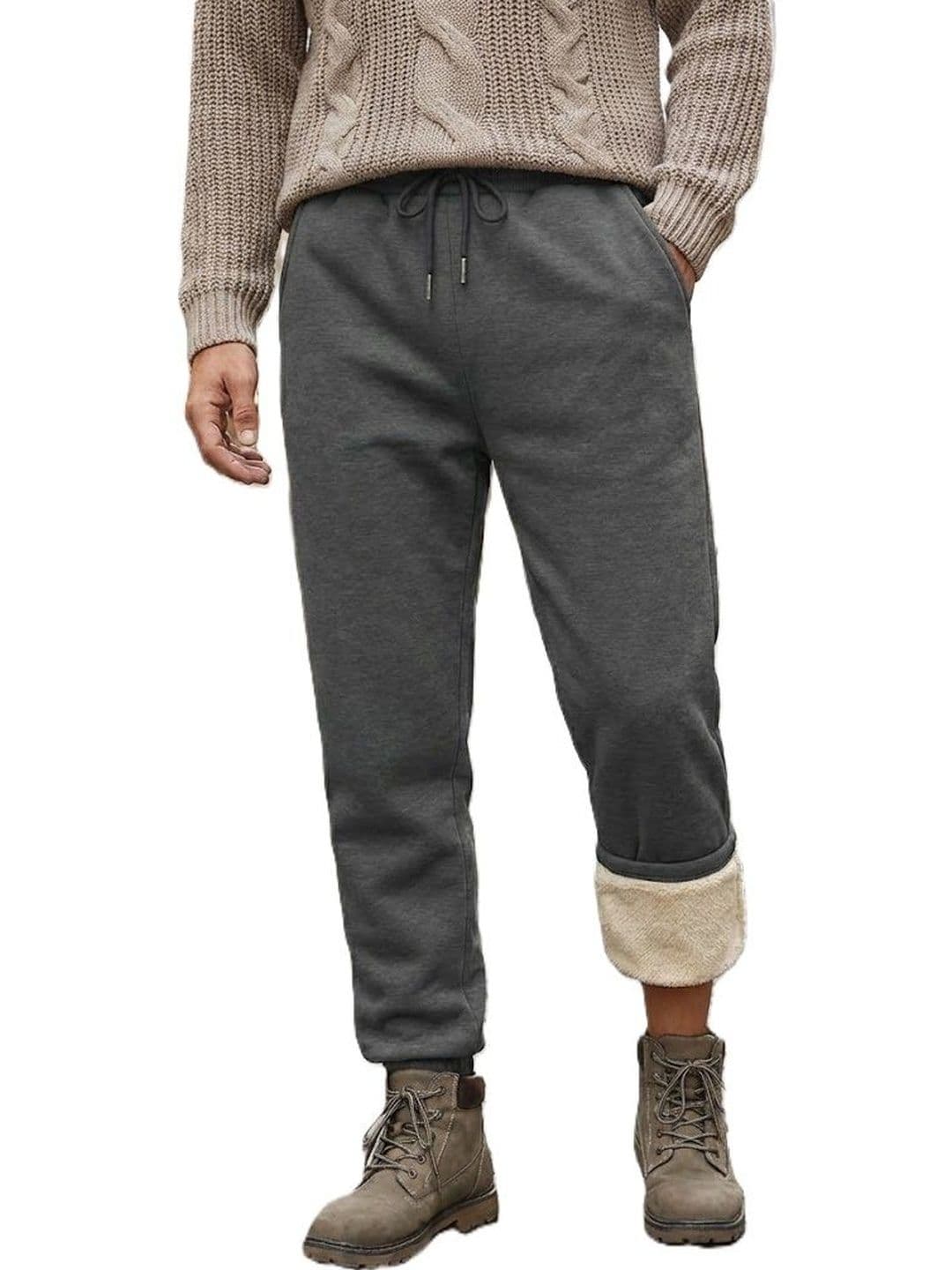 Alexvyan Men Grey Polyester Trousers - view 1