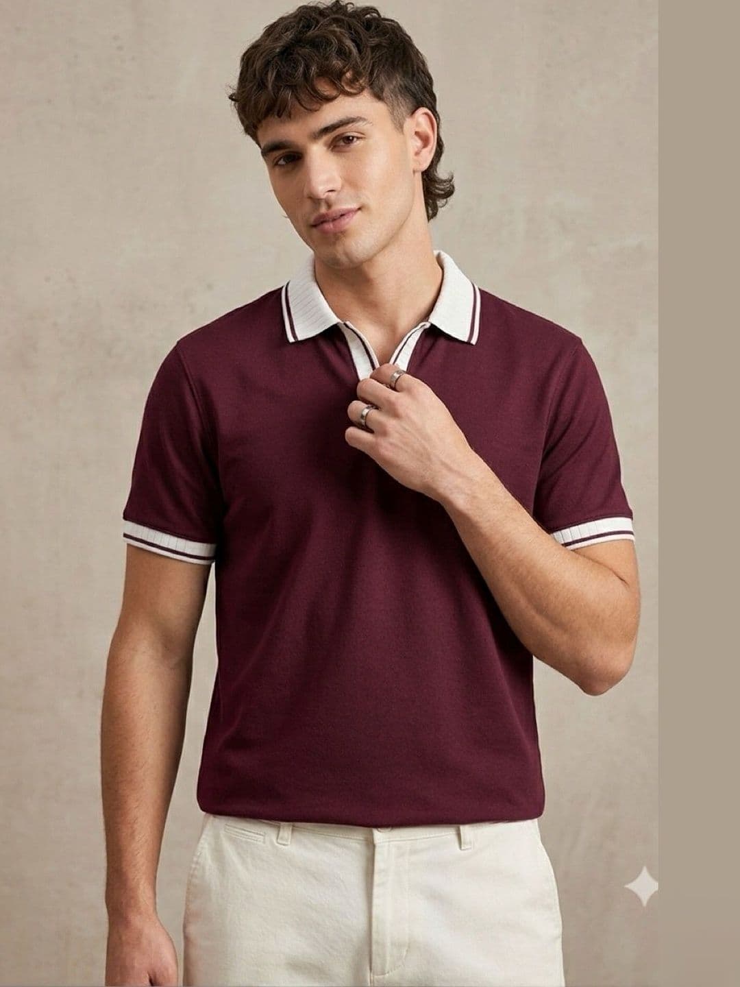 Kook N Keech Men Polo Collar T-shirt - view 1