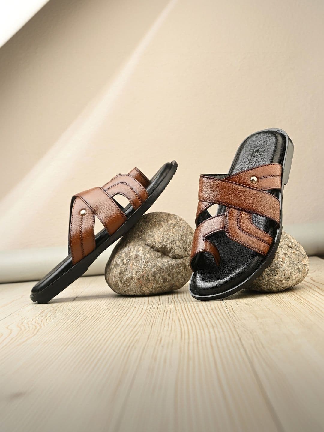 House of Pataudi Men Leather Comfort Sandals - view 1