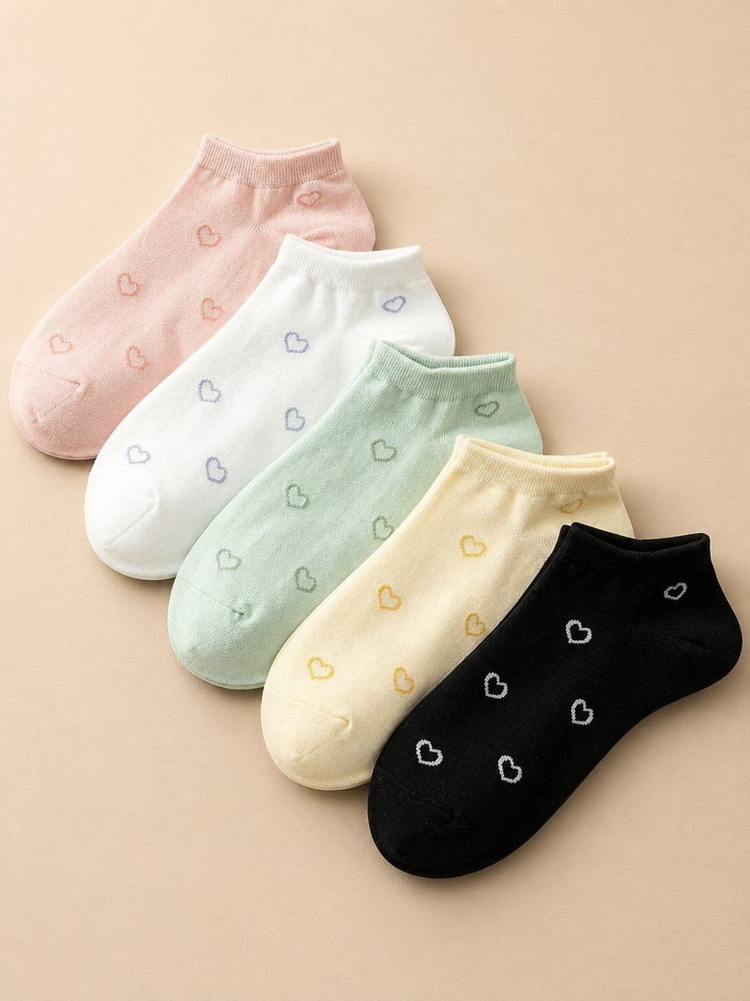 Sloxie Unisex Pack of 5 Cotton Patterned Ankle Length Socks - view 1