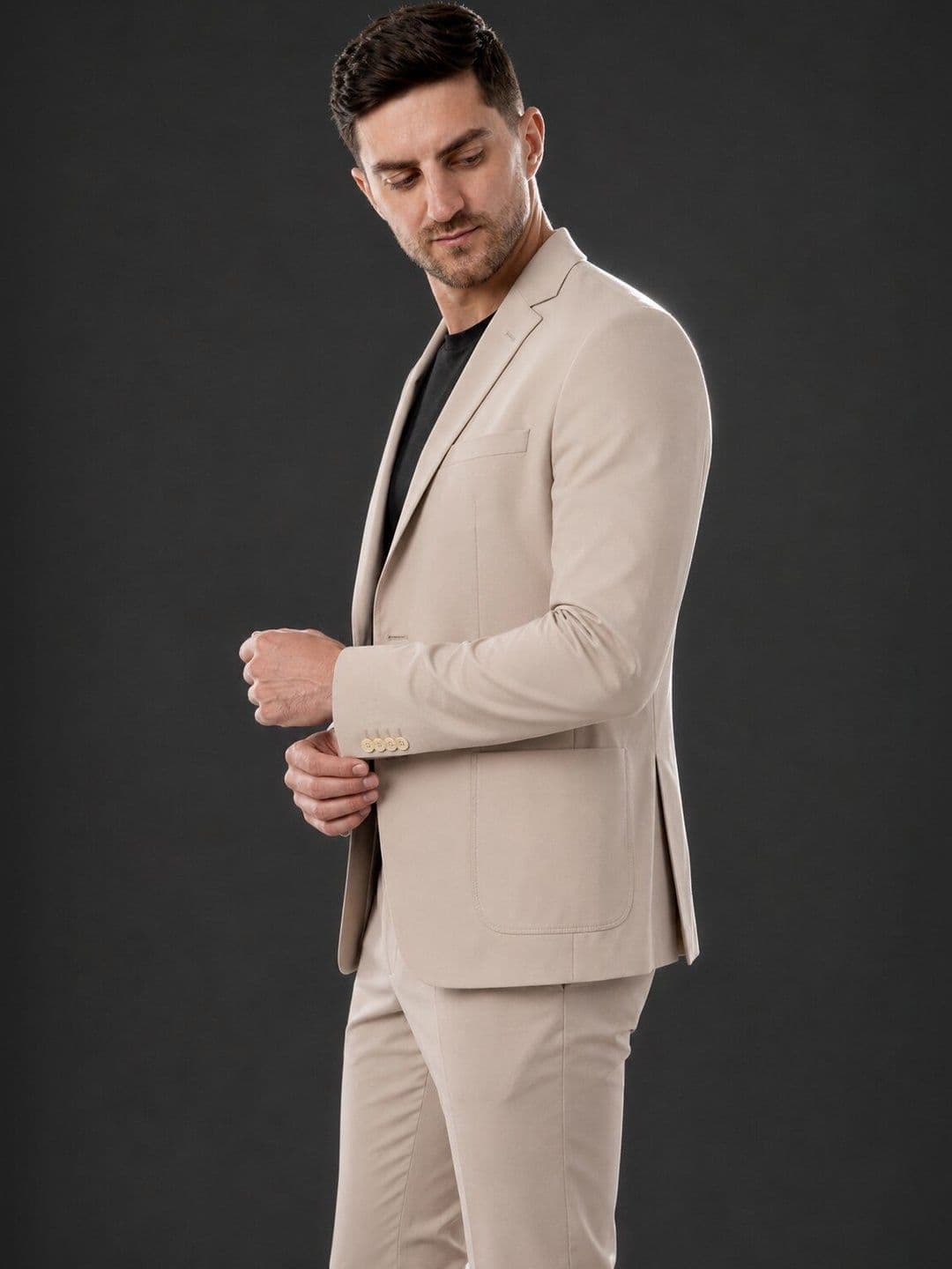 Integration Notched-Lapel Collar Single Breasted Blazers - view 1