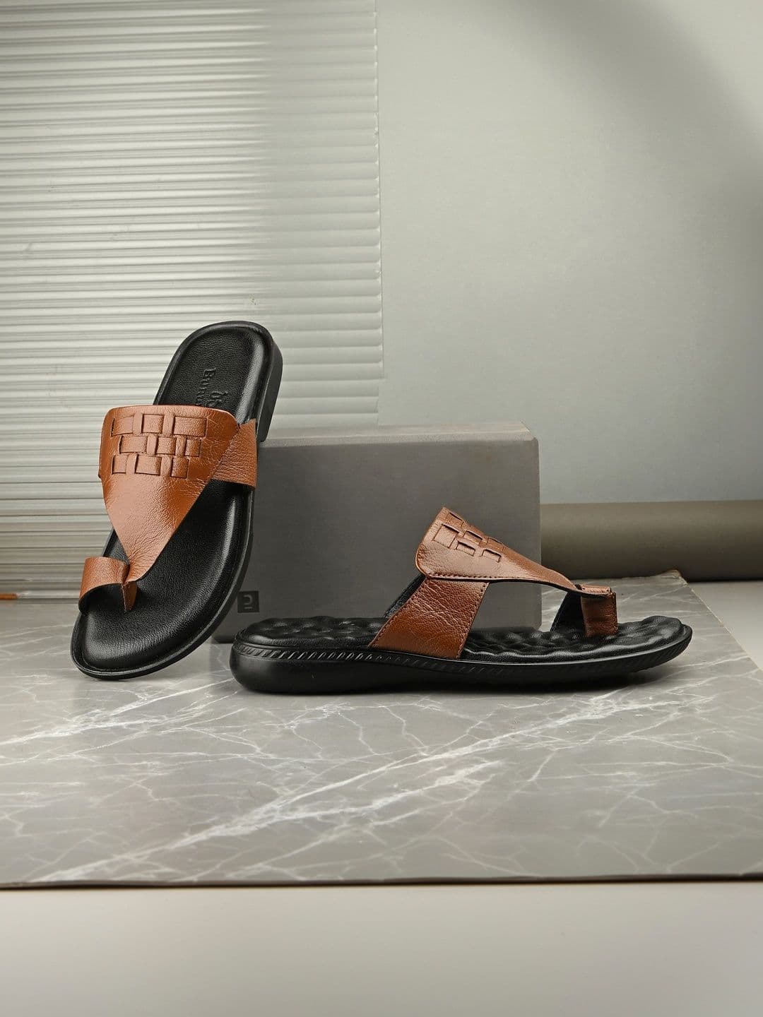 House of Pataudi Men Leather Comfort Sandals - view 1