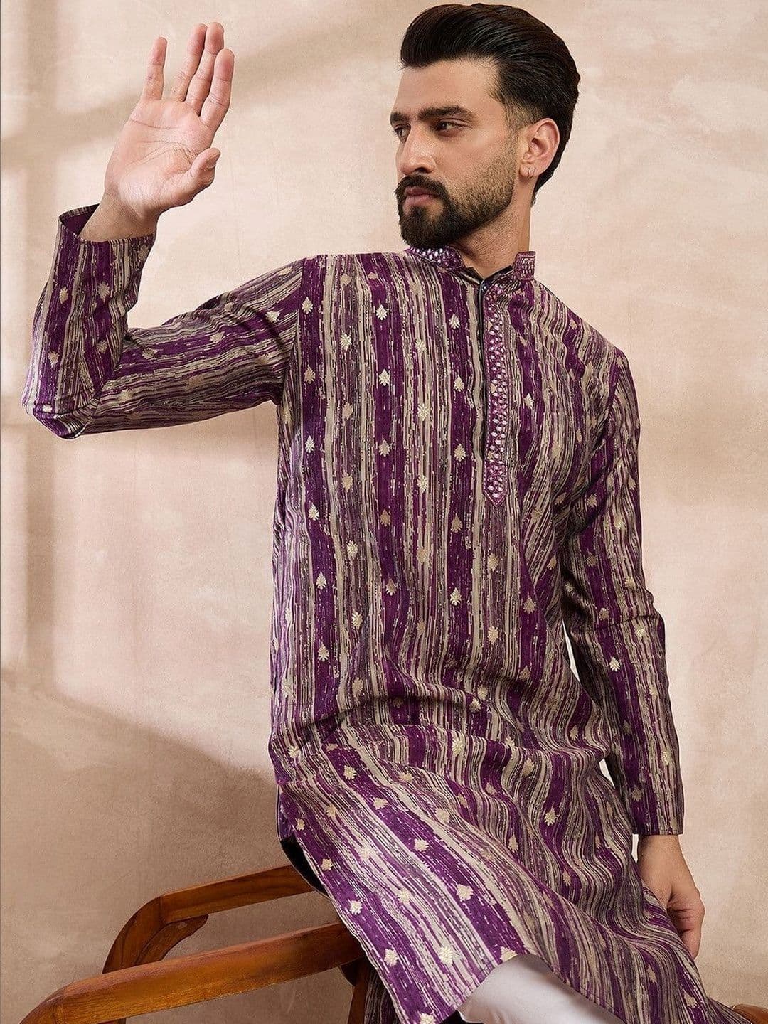 Ethnic Bay Men Printed Kurta - view 1