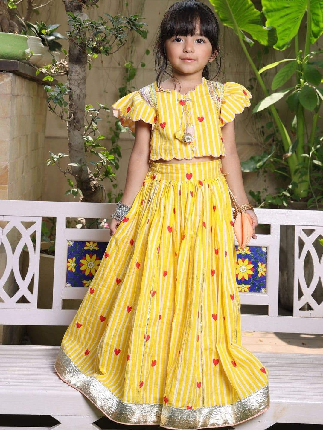 Fayon Kids Girls Printed Ready to Wear Lehenga & - view 1