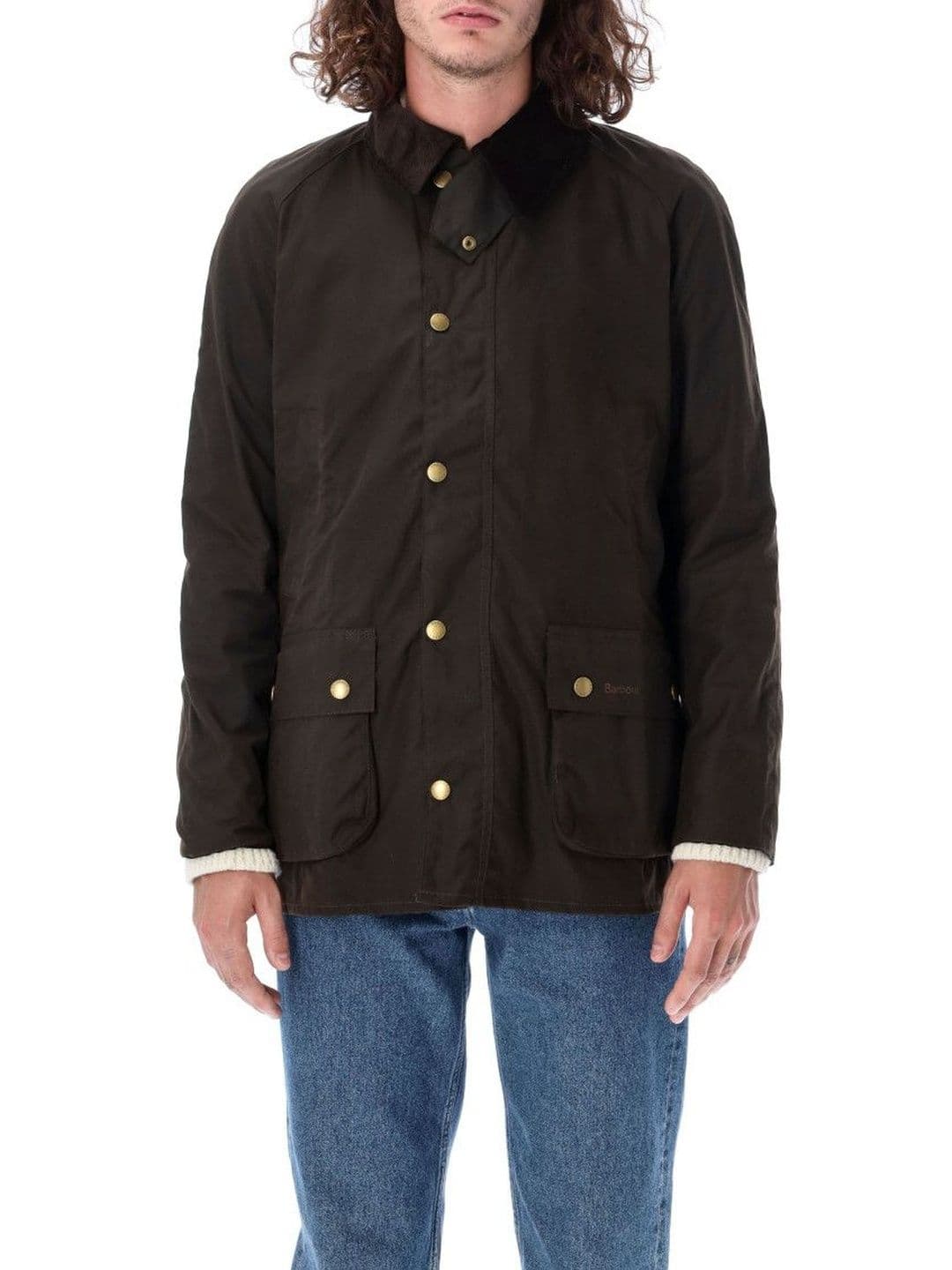 Barbour Dark Brown Embroidered Logo Jacket - view 1