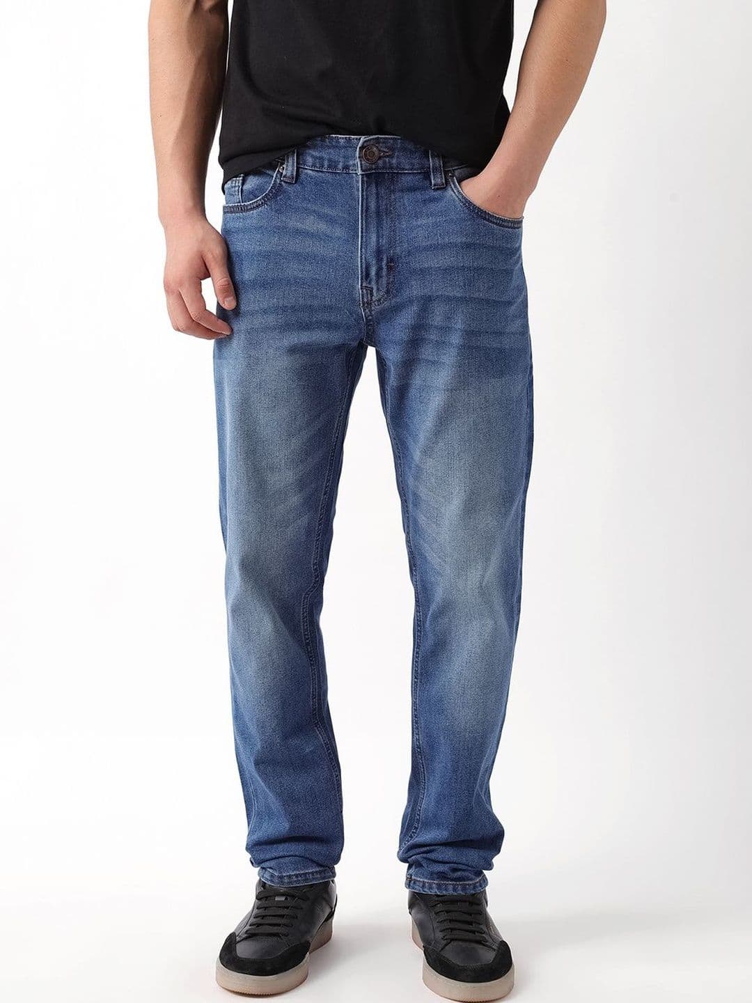 THE BEAR HOUSE Men Slim Fit Mid-Rise Light Fade Stretchable Jeans - view 1