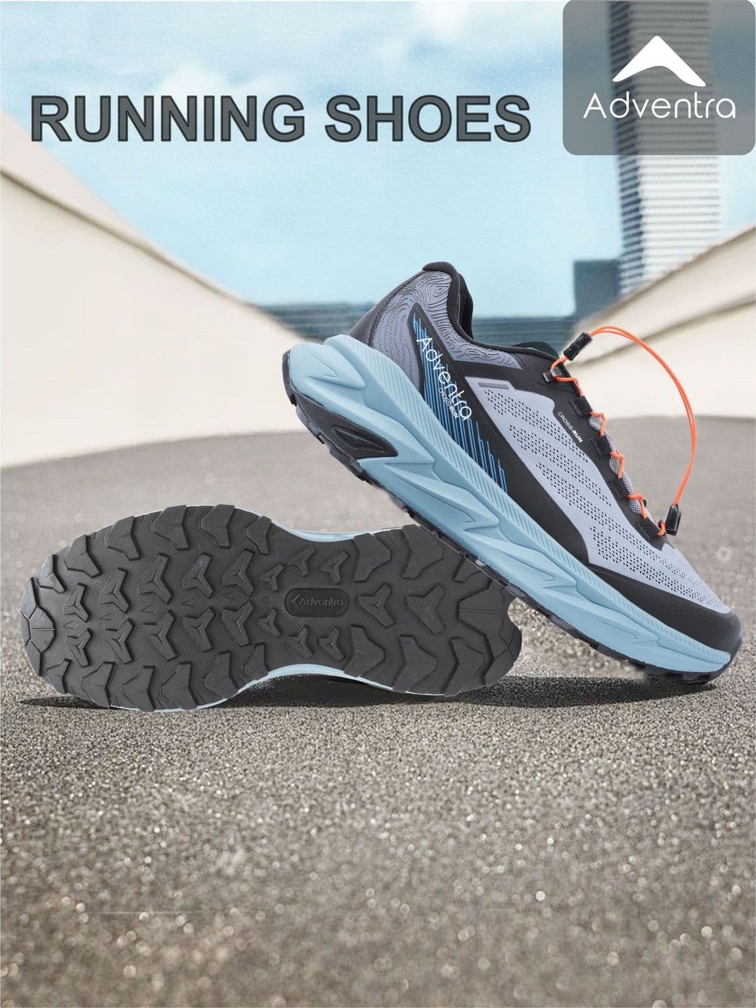 Adventra Sports Men Mesh Running Non-Marking Shoes - view 1