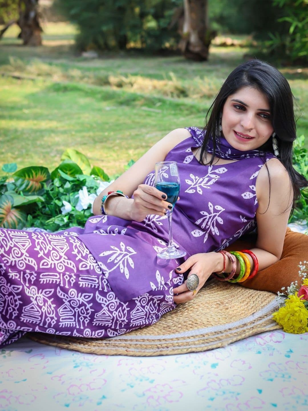 Youthnic Women Floral Printed Regular Kurta with Palazzos & With Dupatta - view 1