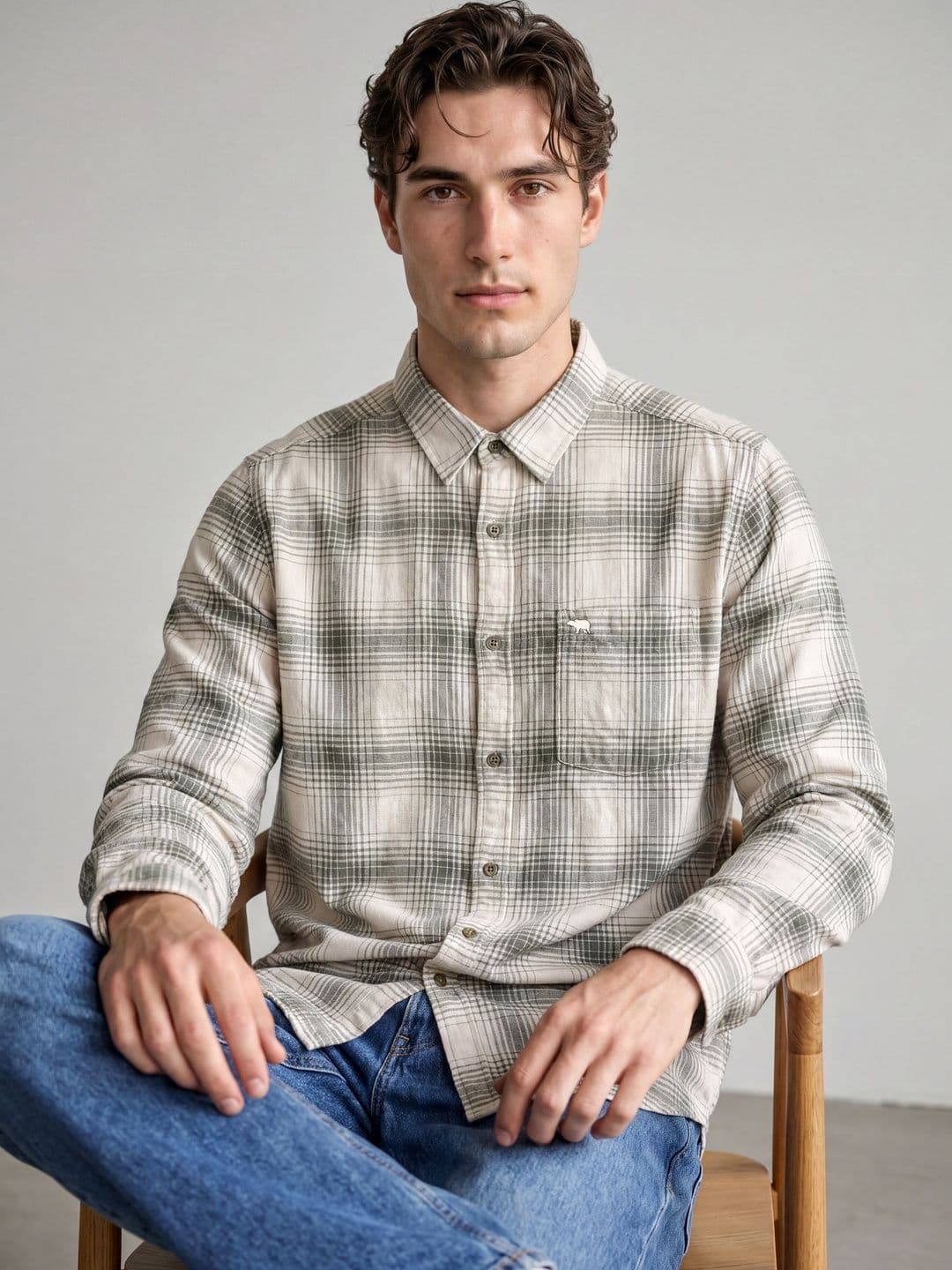 THE BEAR HOUSE Men Cotton Flannel Checked Regular Fit Casual Shirt - view 1