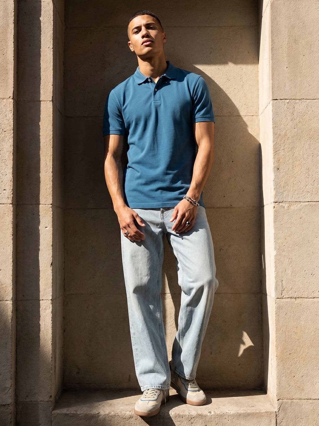 The Roadster Life Co. Polo Collar Pure Cotton T-shirt - view 1