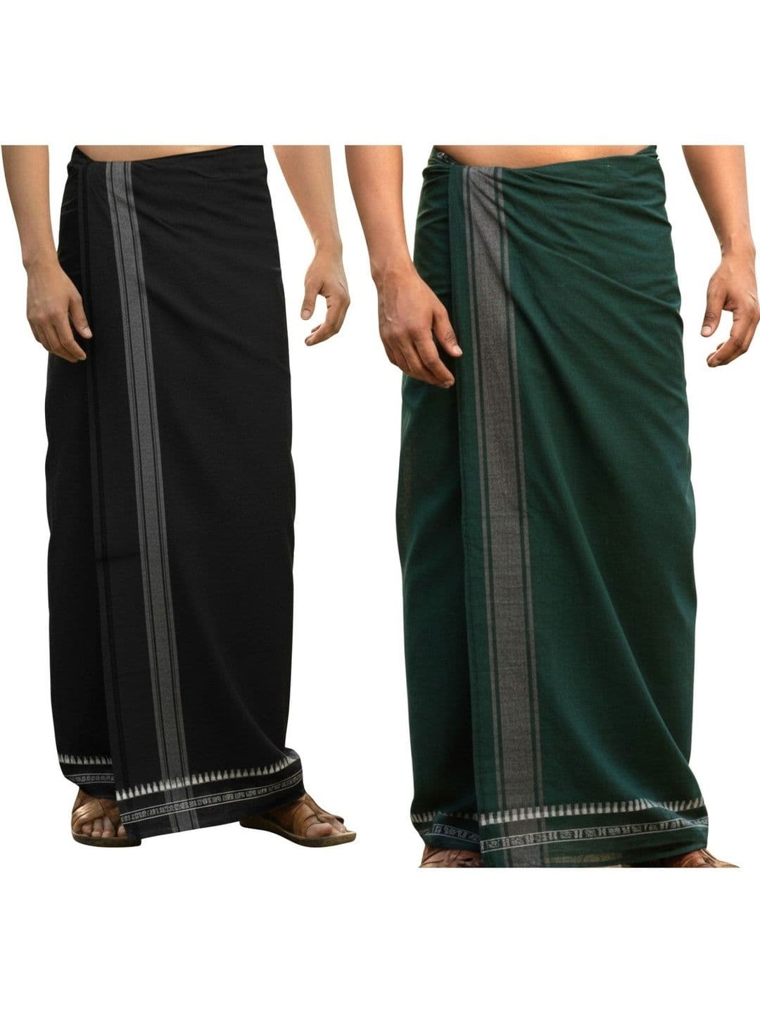 Sharan Elegance Men Striped Cotton Dhoti Dhotis - view 1
