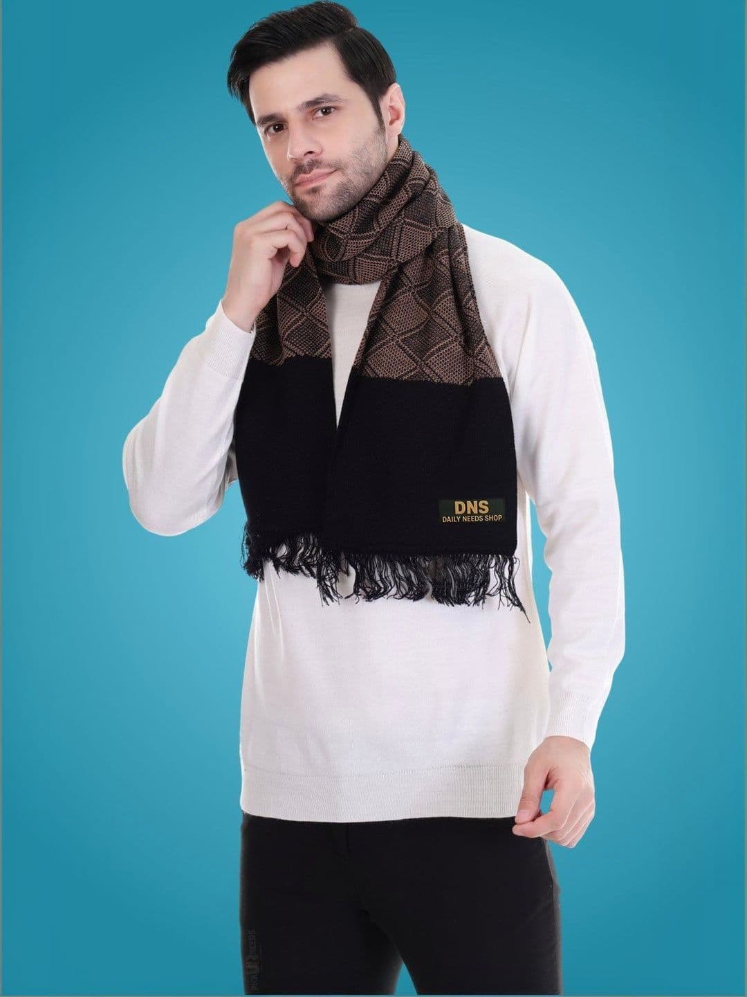 Daily Needs Shop Men Patterned Merino Wool Mufflers - view 1