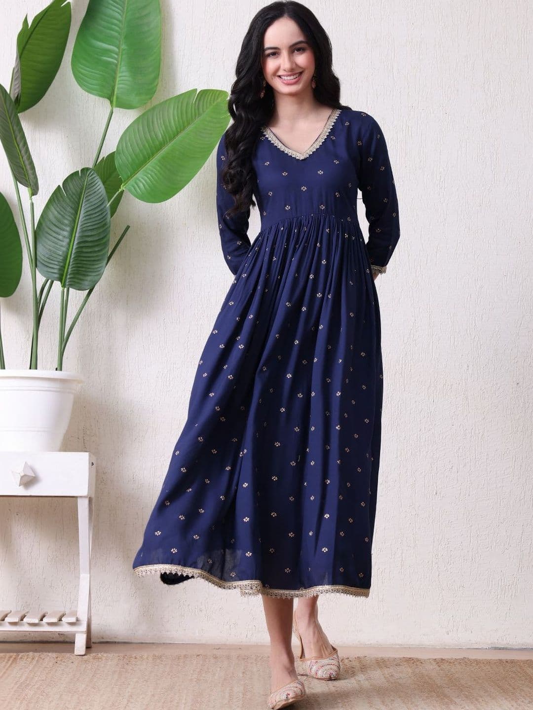 Sangria Women Ethnic Motifs Printed Anarkali Kurta - view 1