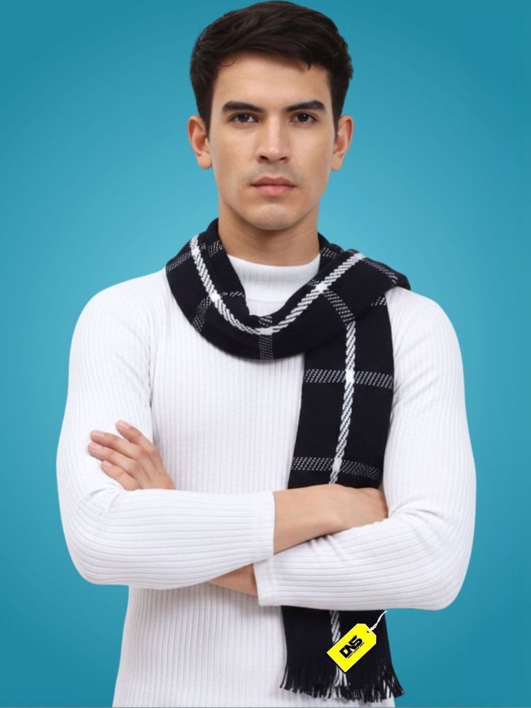 Daily Needs Shop Men Checked Merino Wool Mufflers - view 1
