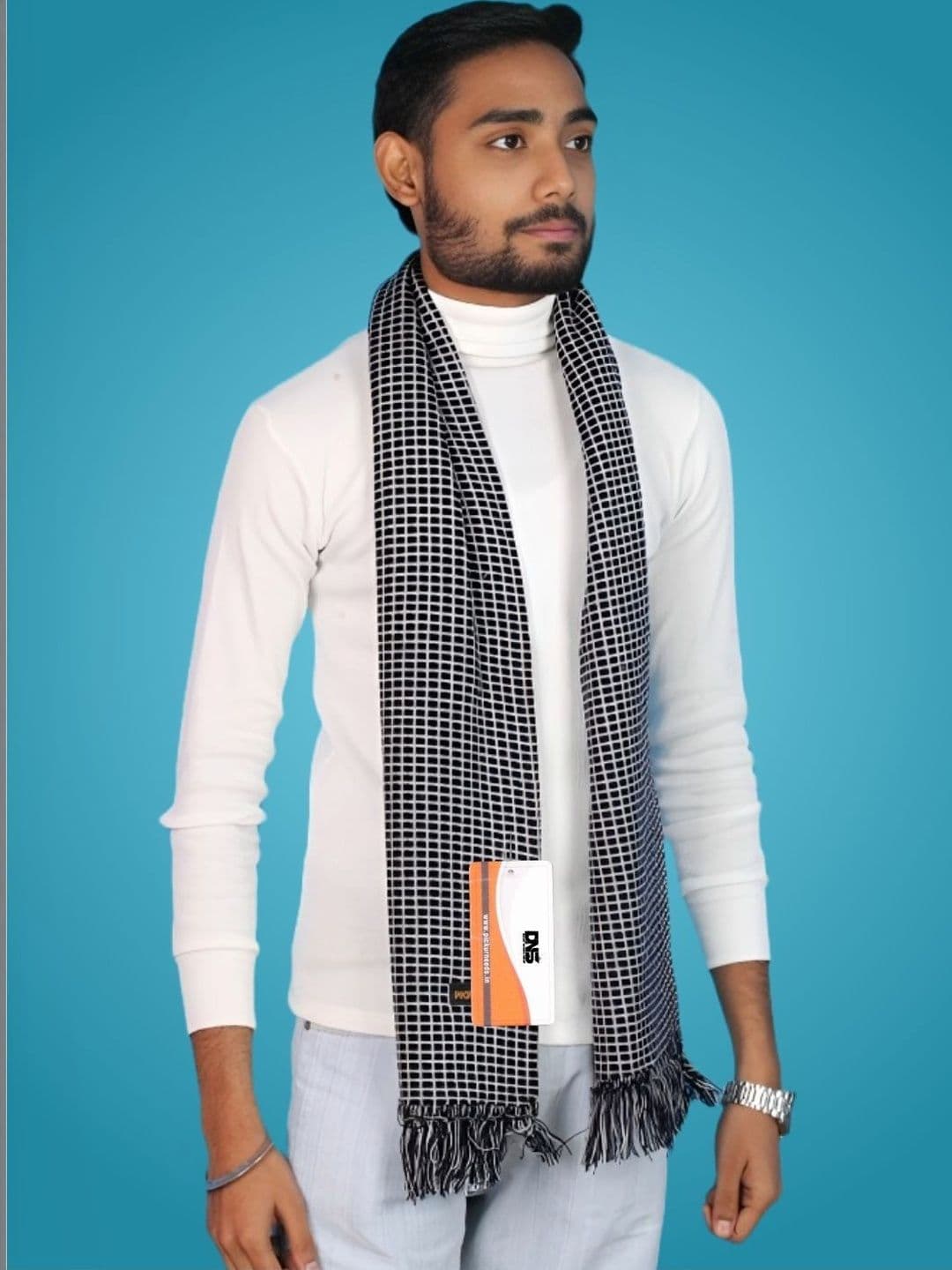 Daily Needs Shop Men Checked Merino Wool Mufflers - view 1