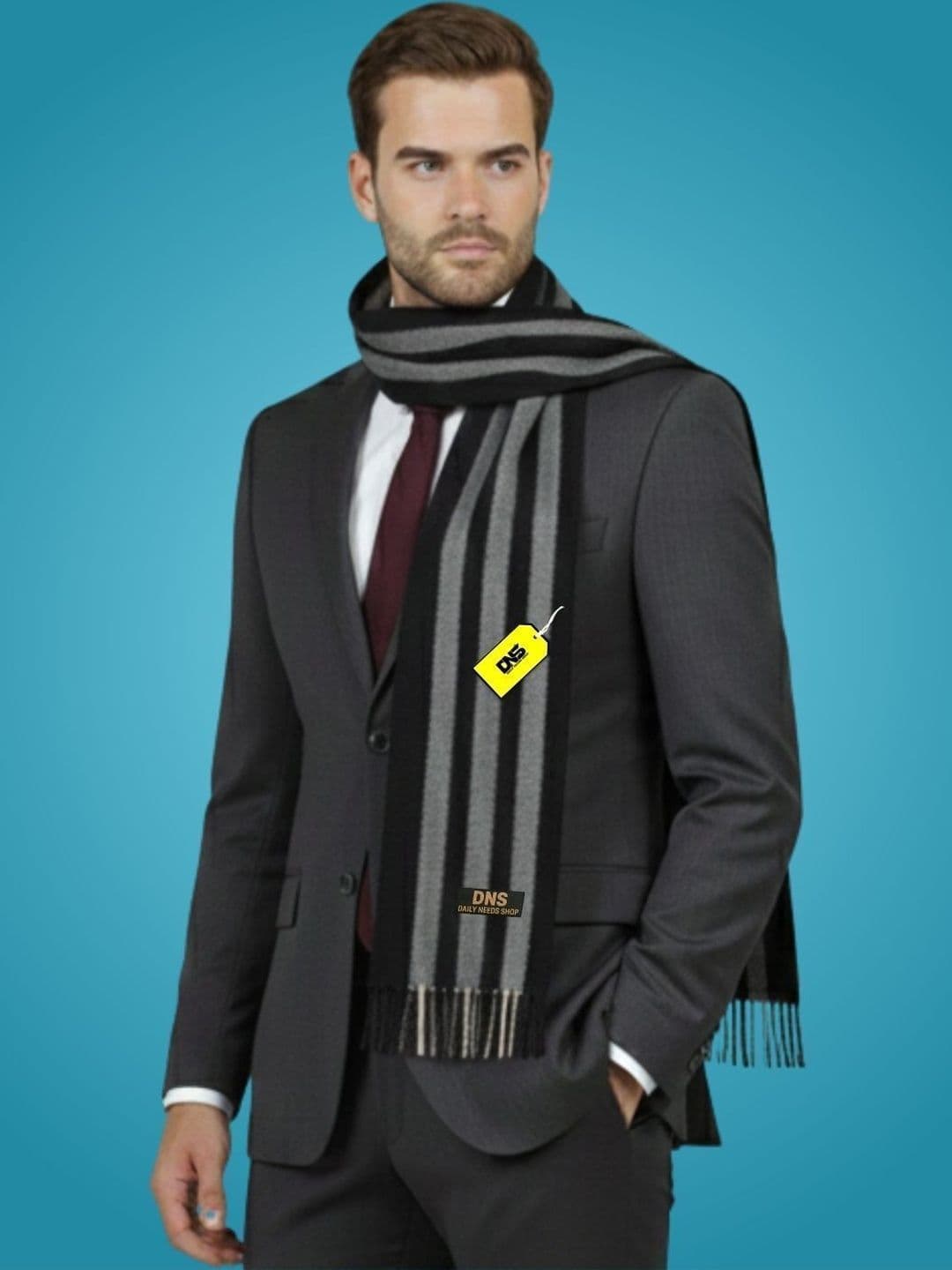 Daily Needs Shop Men Striped Merino Wool Mufflers - view 1