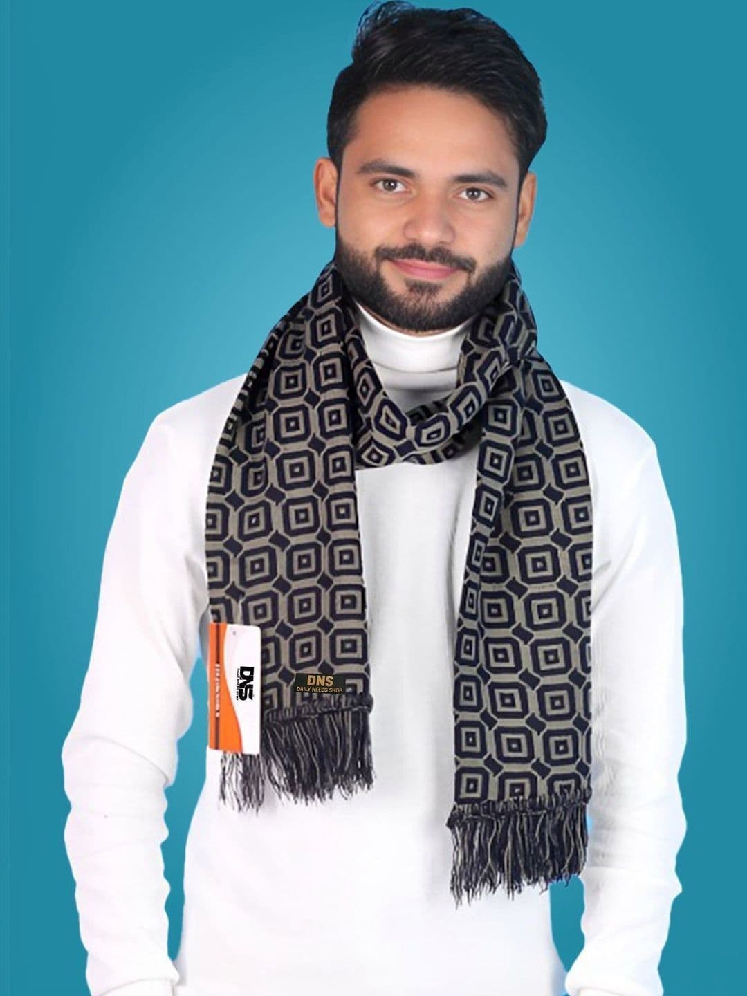 Daily Needs Shop Men Patterned Merino Wool Mufflers - view 1