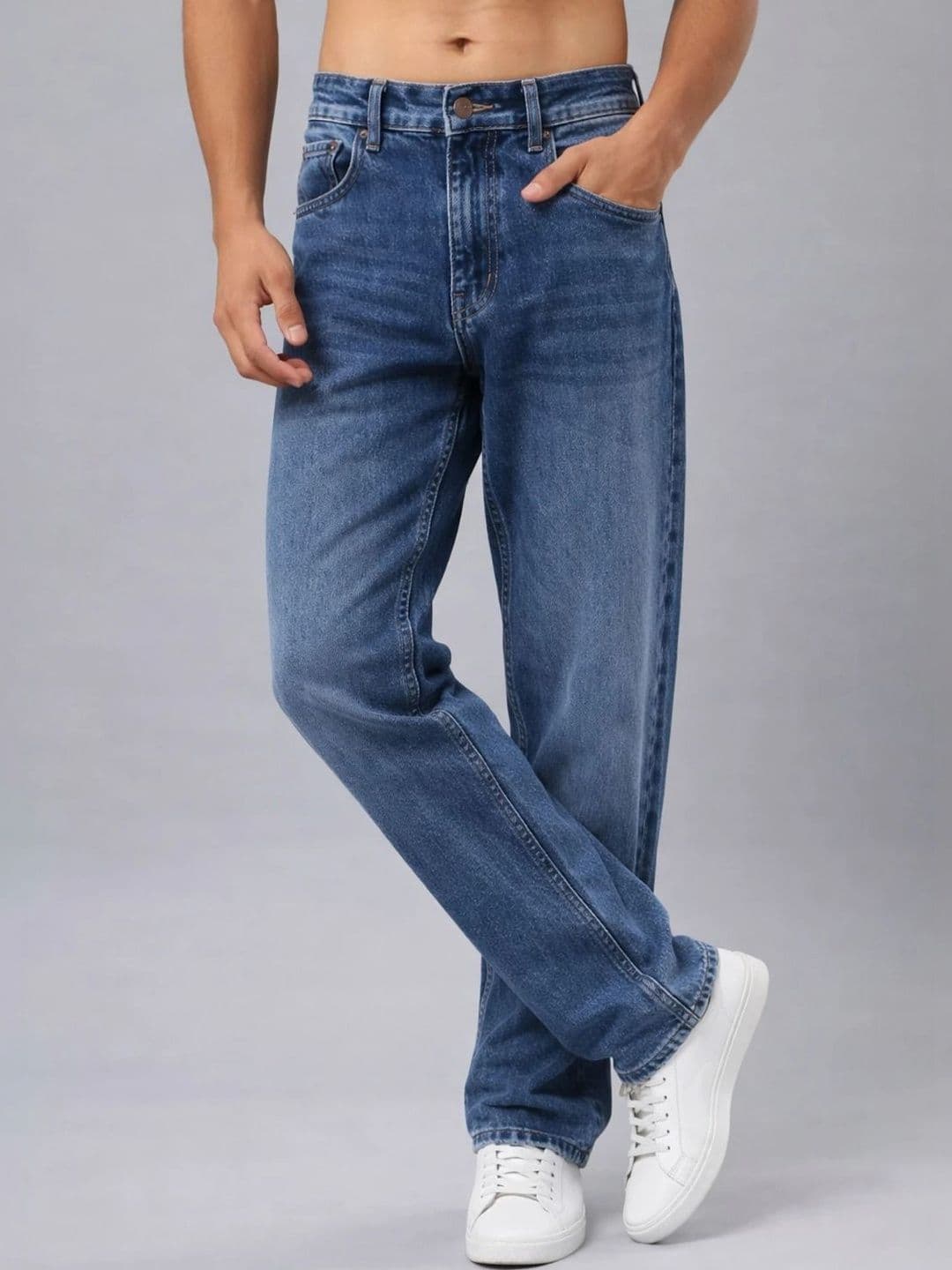 VORNIX DENIM Men Relaxed Fit Mid-Rise Stretchable Jeans - view 1