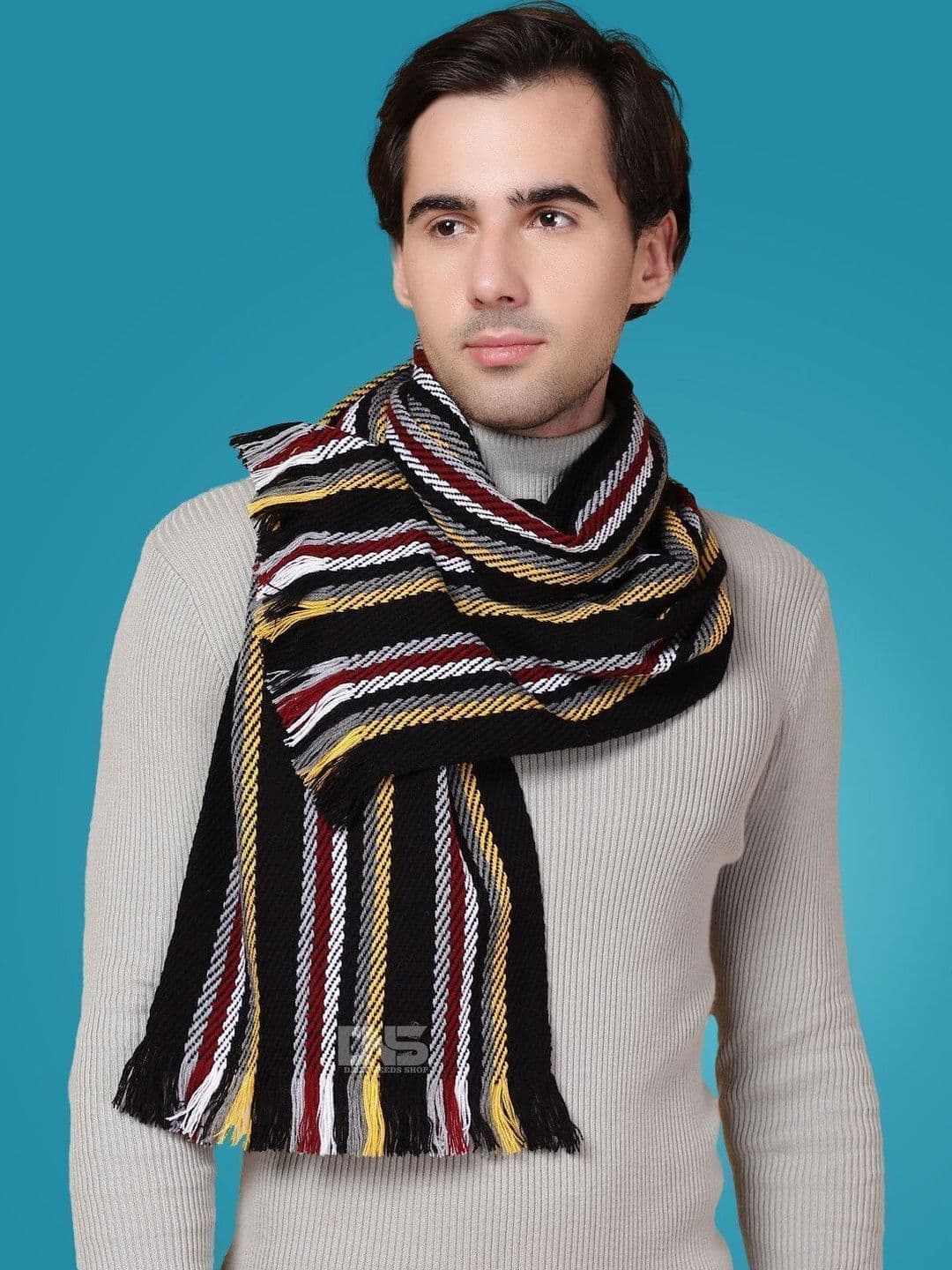 Daily Needs Shop Men Striped Merino Wool Mufflers - view 1