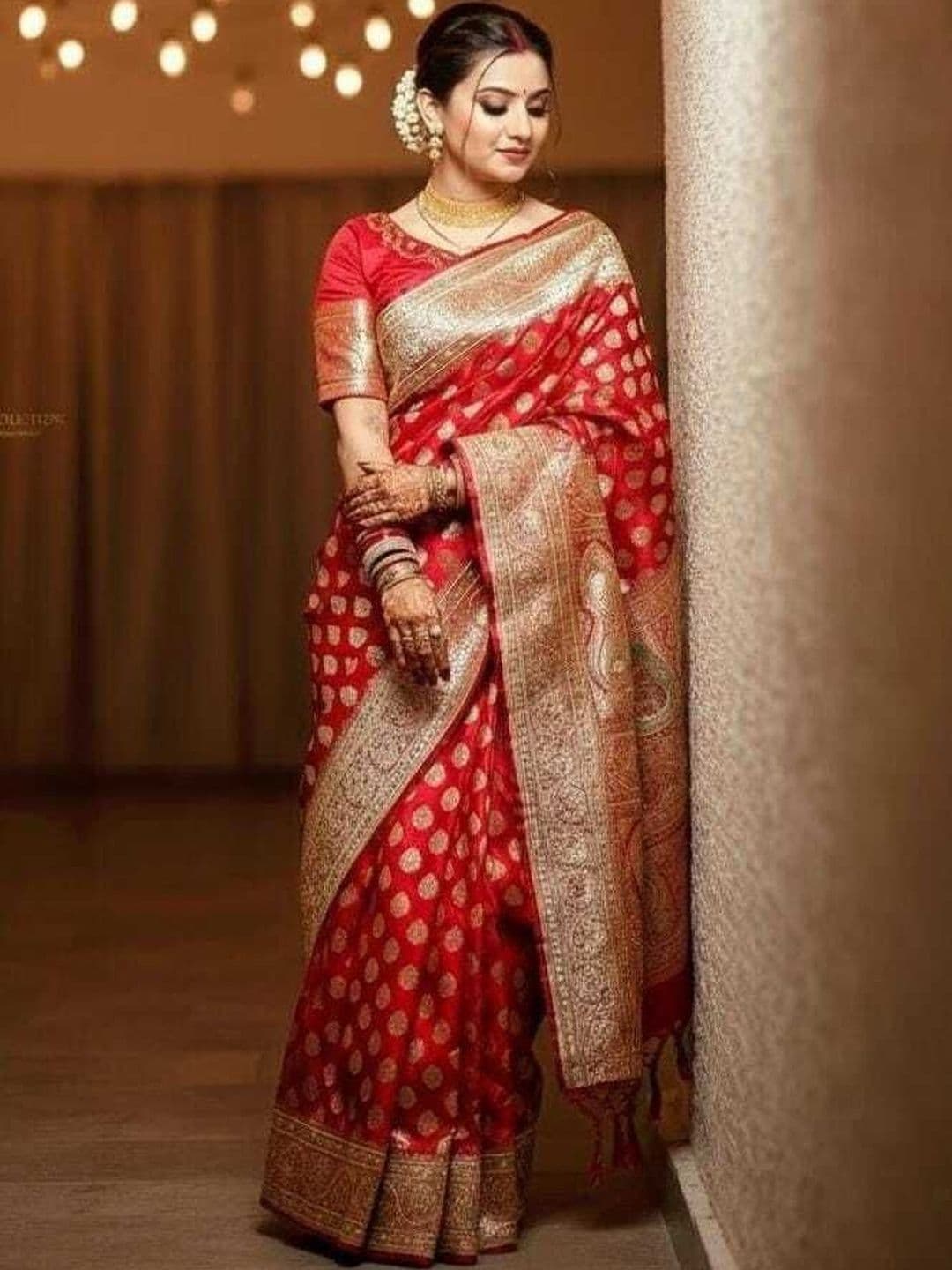 TILFELLE Woven Design Zari Satin Banarasi Saree - view 1