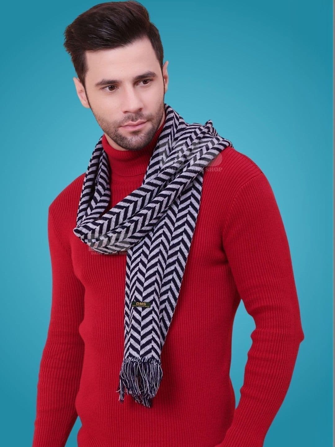 Daily Needs Shop Men Patterned Merino Wool Mufflers - view 1