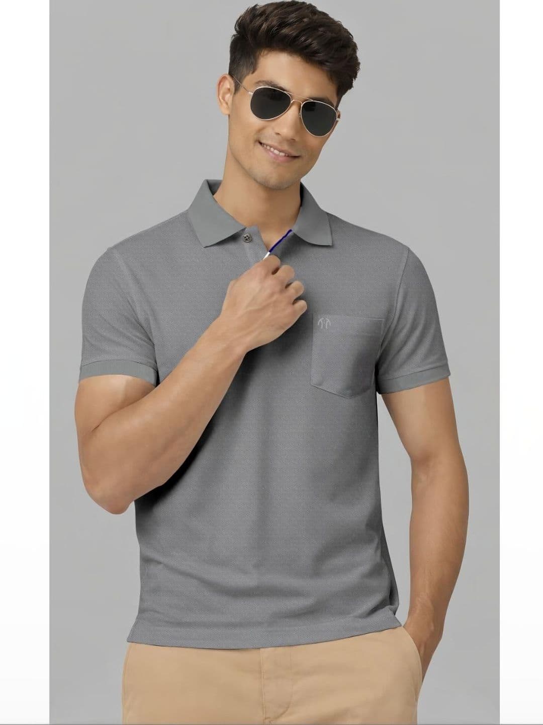 Triptee Men Polo Collar Pockets T-shirt - view 1