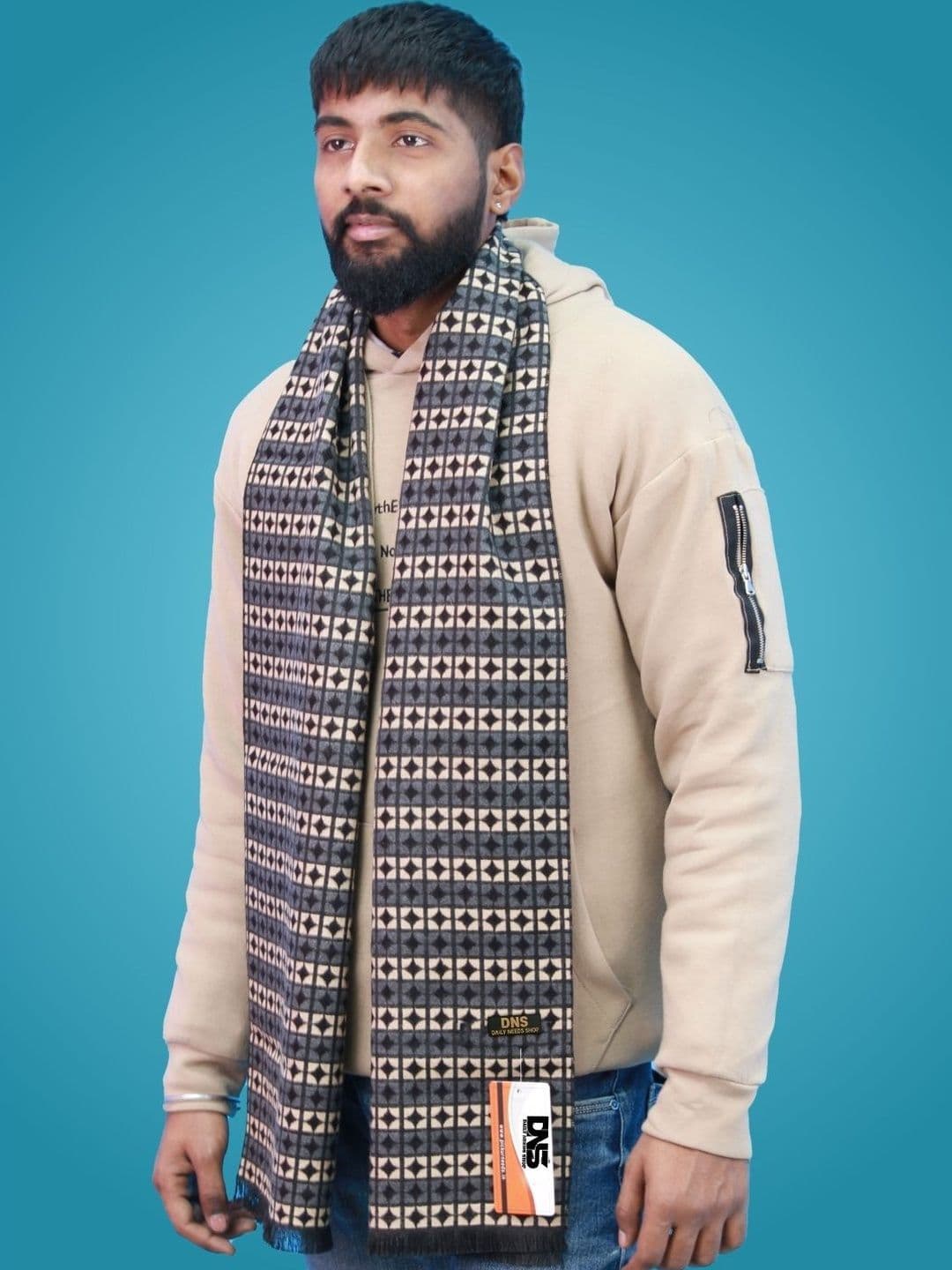Daily Needs Shop Men Checked Merino Wool Mufflers - view 1