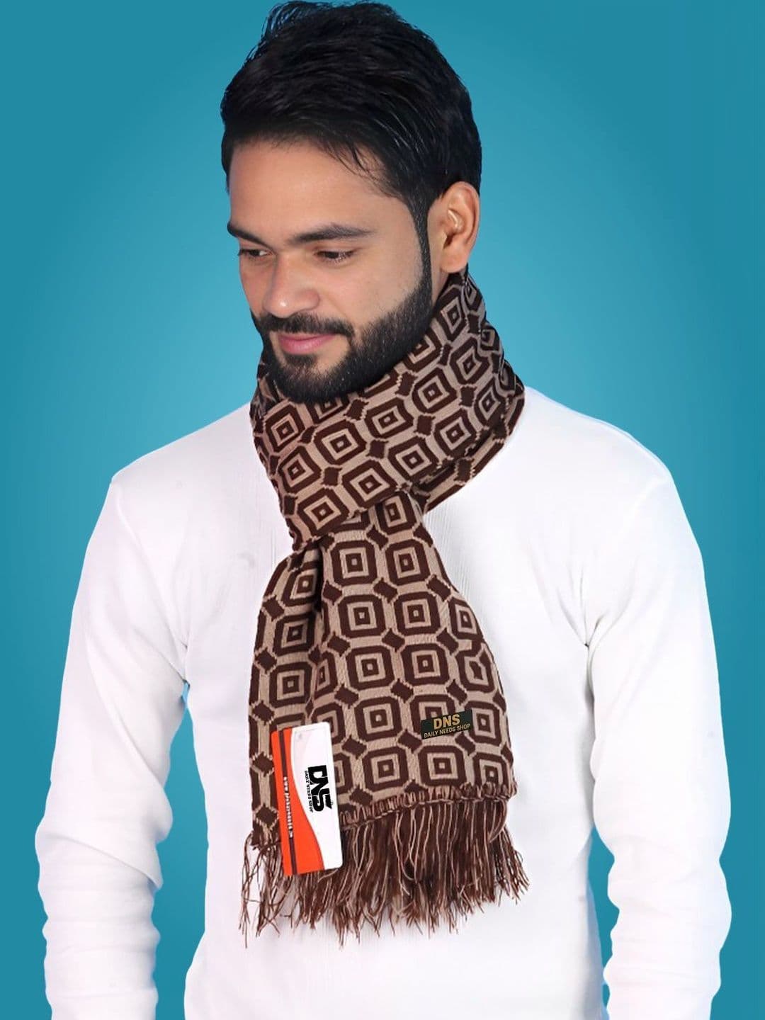 Daily Needs Shop Men Patterned Merino Wool Mufflers - view 1
