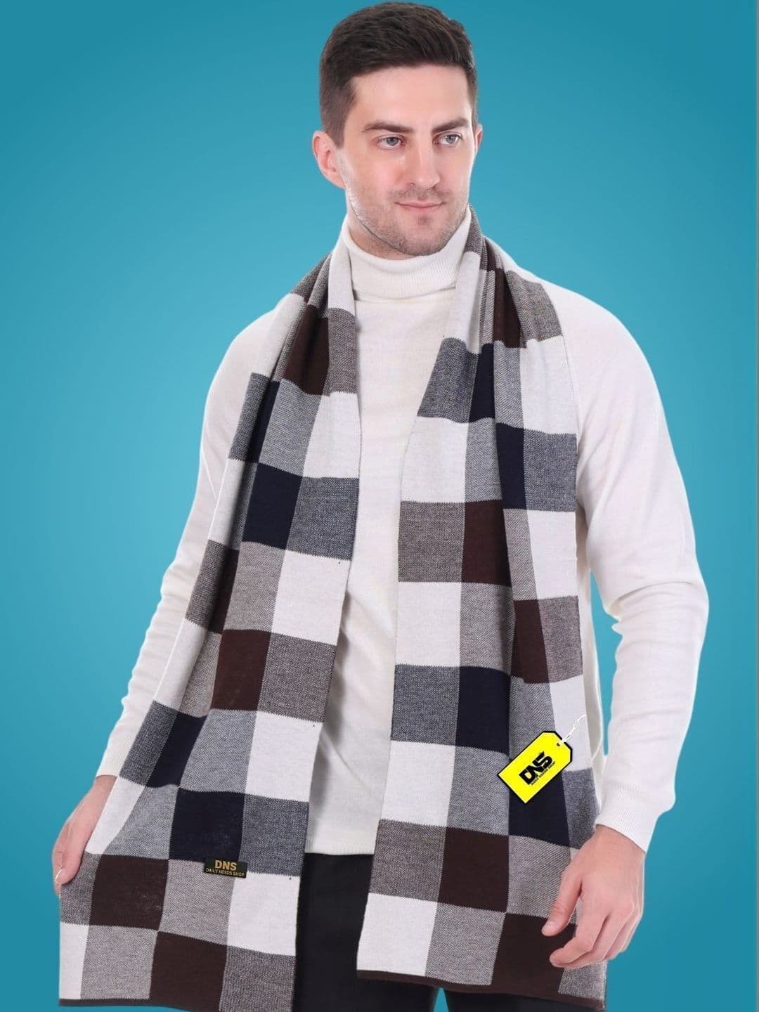 Daily Needs Shop Men Checked Merino Wool Mufflers - view 1