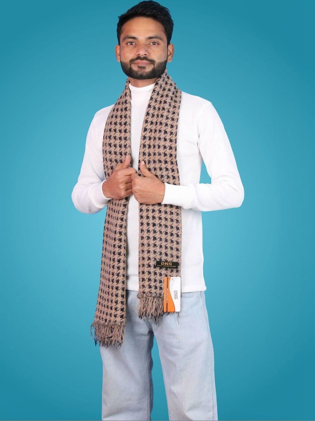 Daily Needs Shop Men Checked Merino Wool Mufflers - view 1