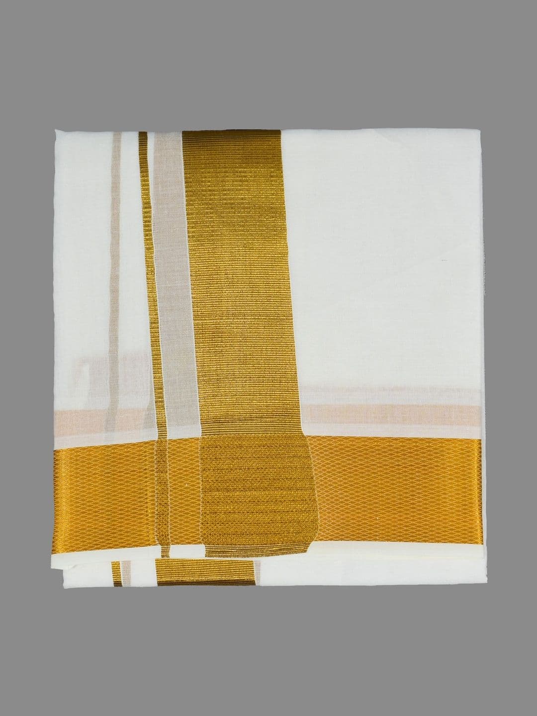 Shyam Handloom Men Striped Cotton Dhoti Dhotis - view 1