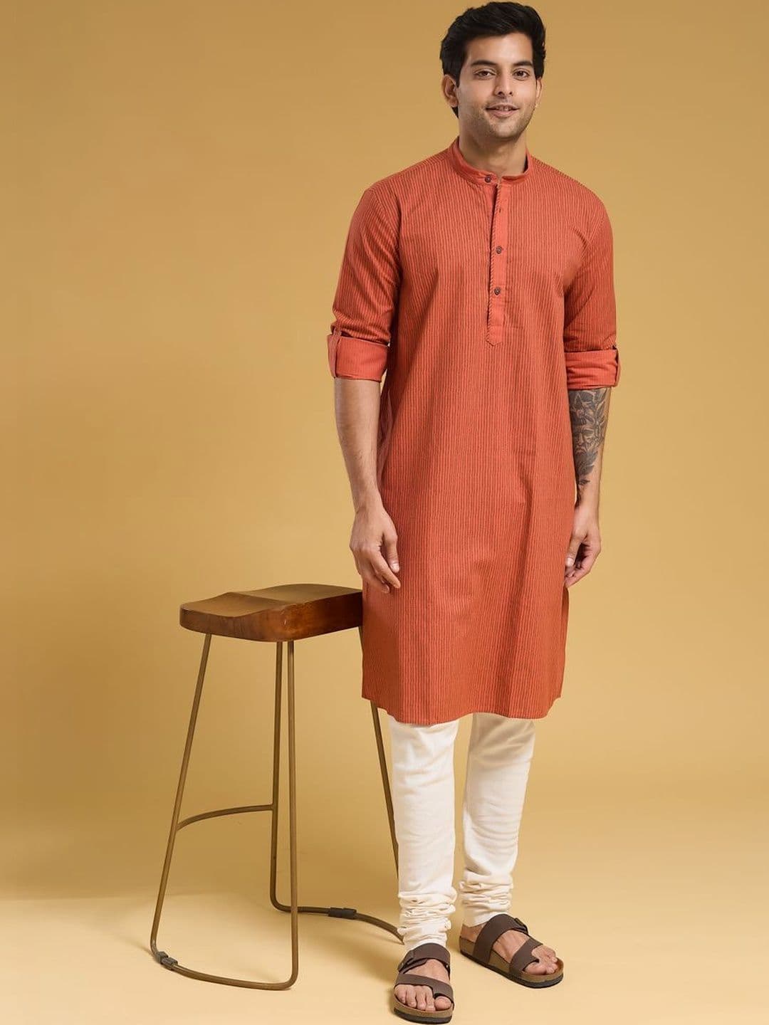 Fabindia Men Striped Kurta - view 1
