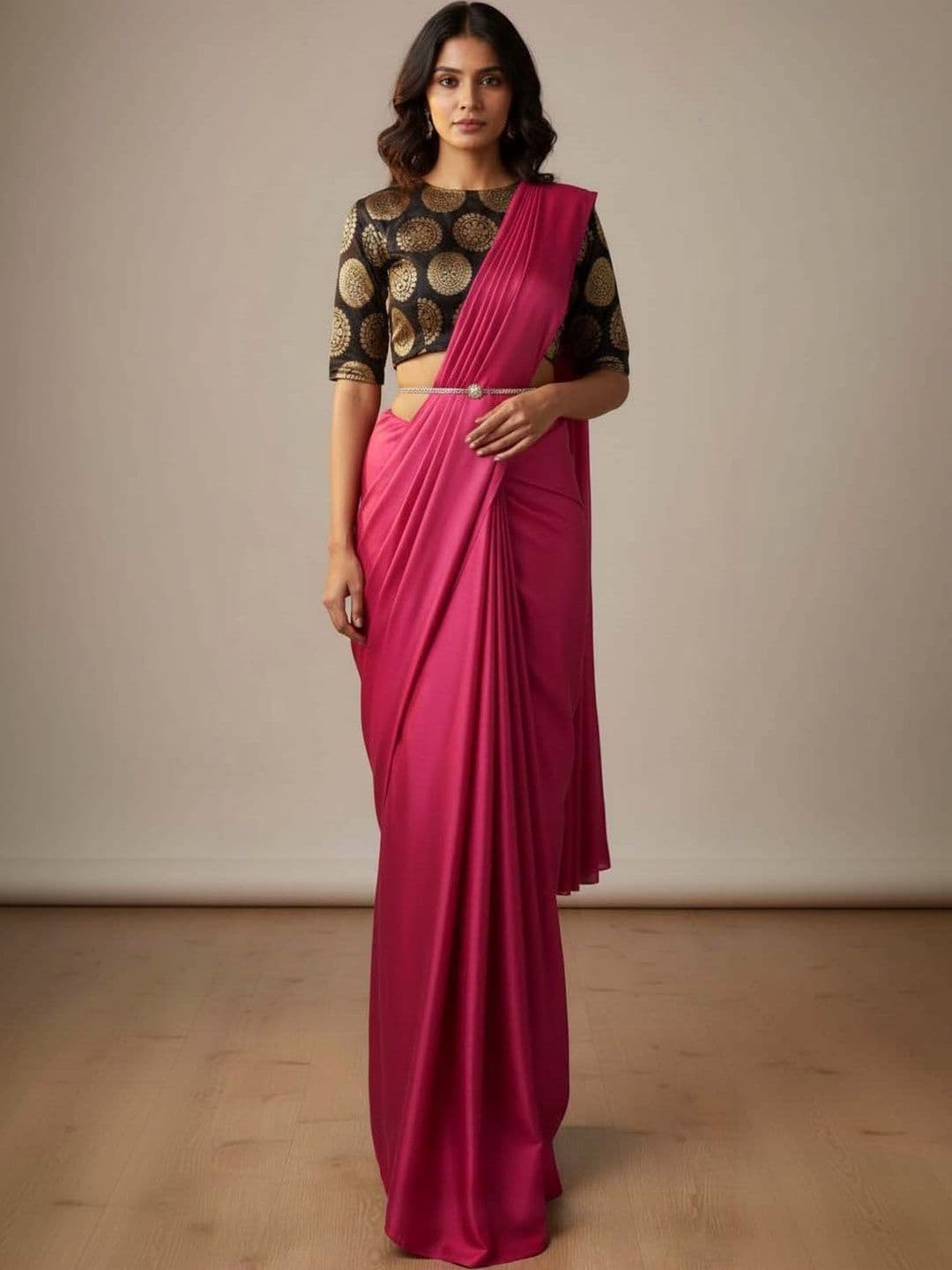 Moda Rapido Satin Saree - view 1