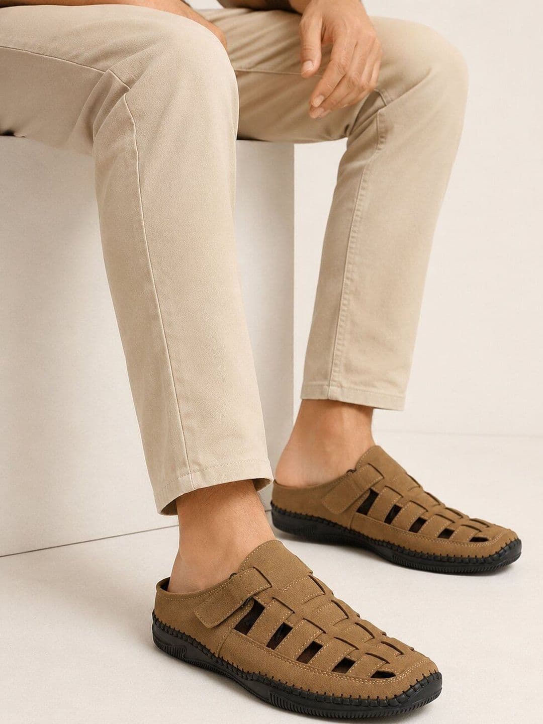 Roadster Men Chiku Suede Casual Sandals Comfortable Backless Slip-On Shoes - view 1