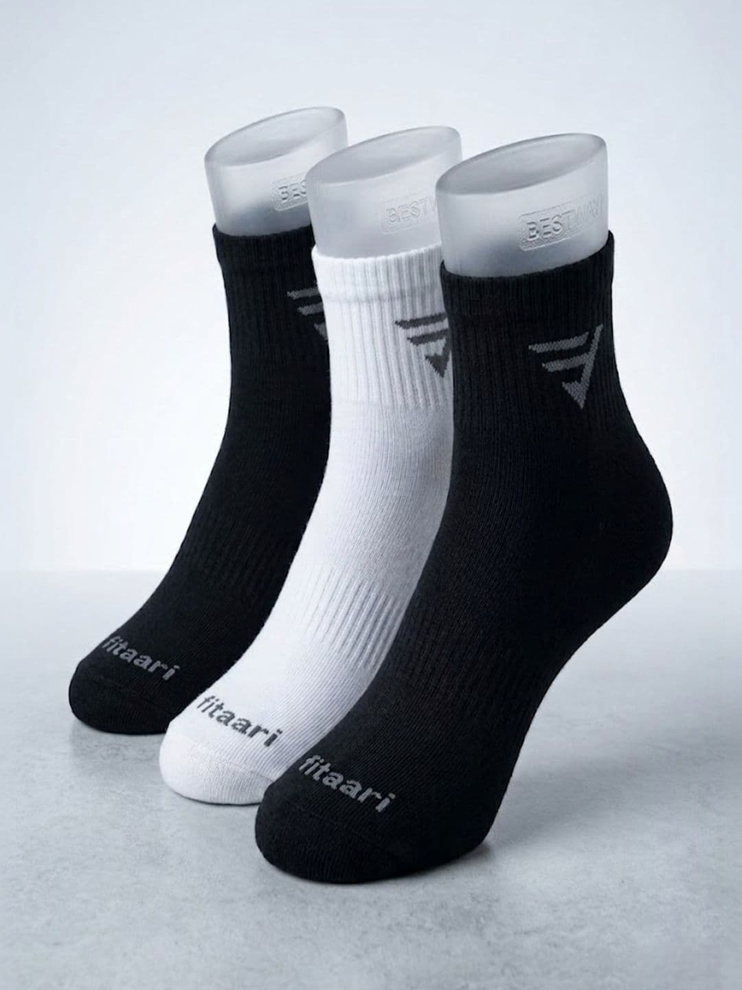 FITAARI Men Pack of 3 Cotton Ankle Length Socks - view 1