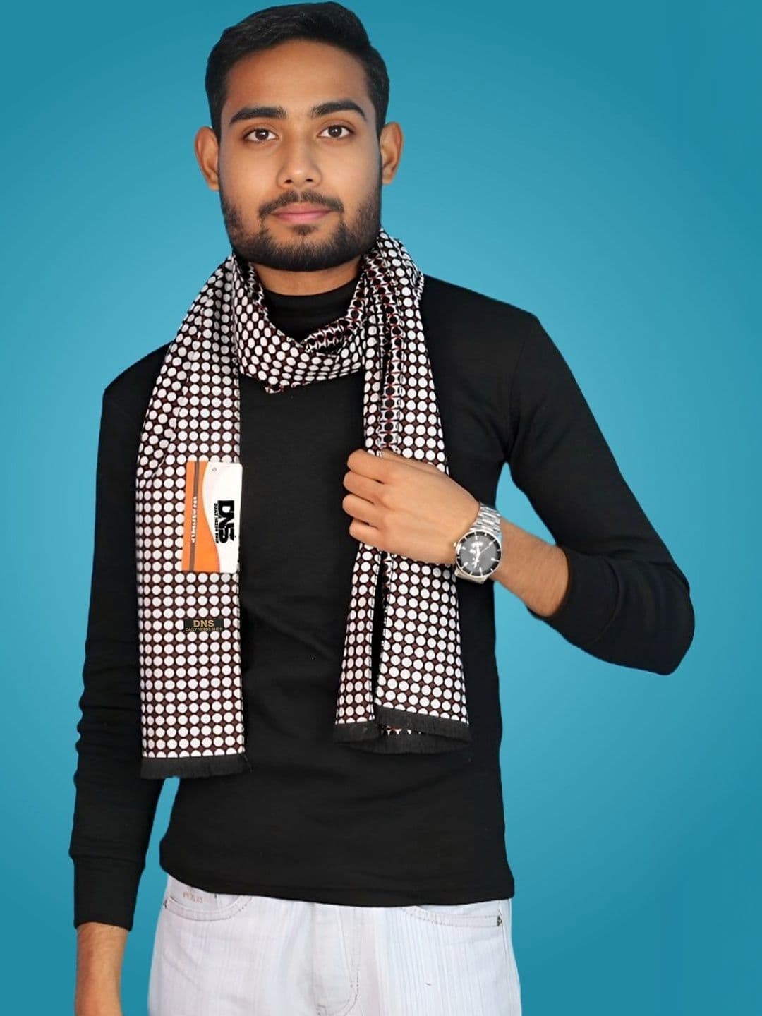 Daily Needs Shop Men Patterned Merino Wool Mufflers - view 1