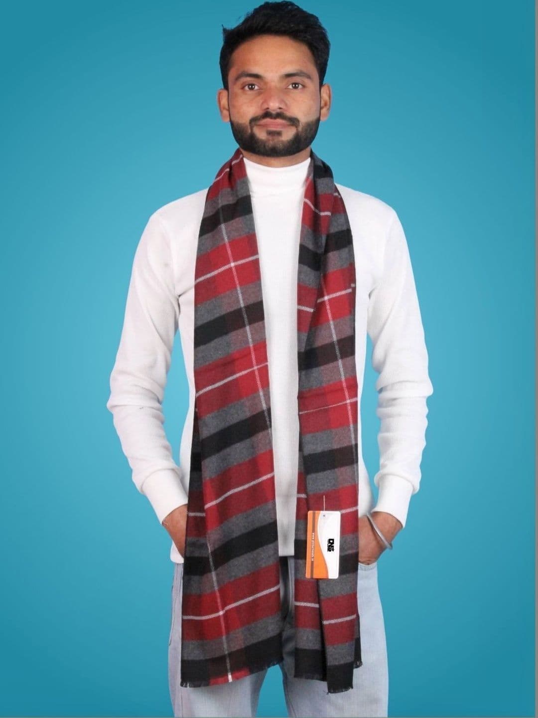 Daily Needs Shop Men Checked Merino Wool Mufflers - view 1