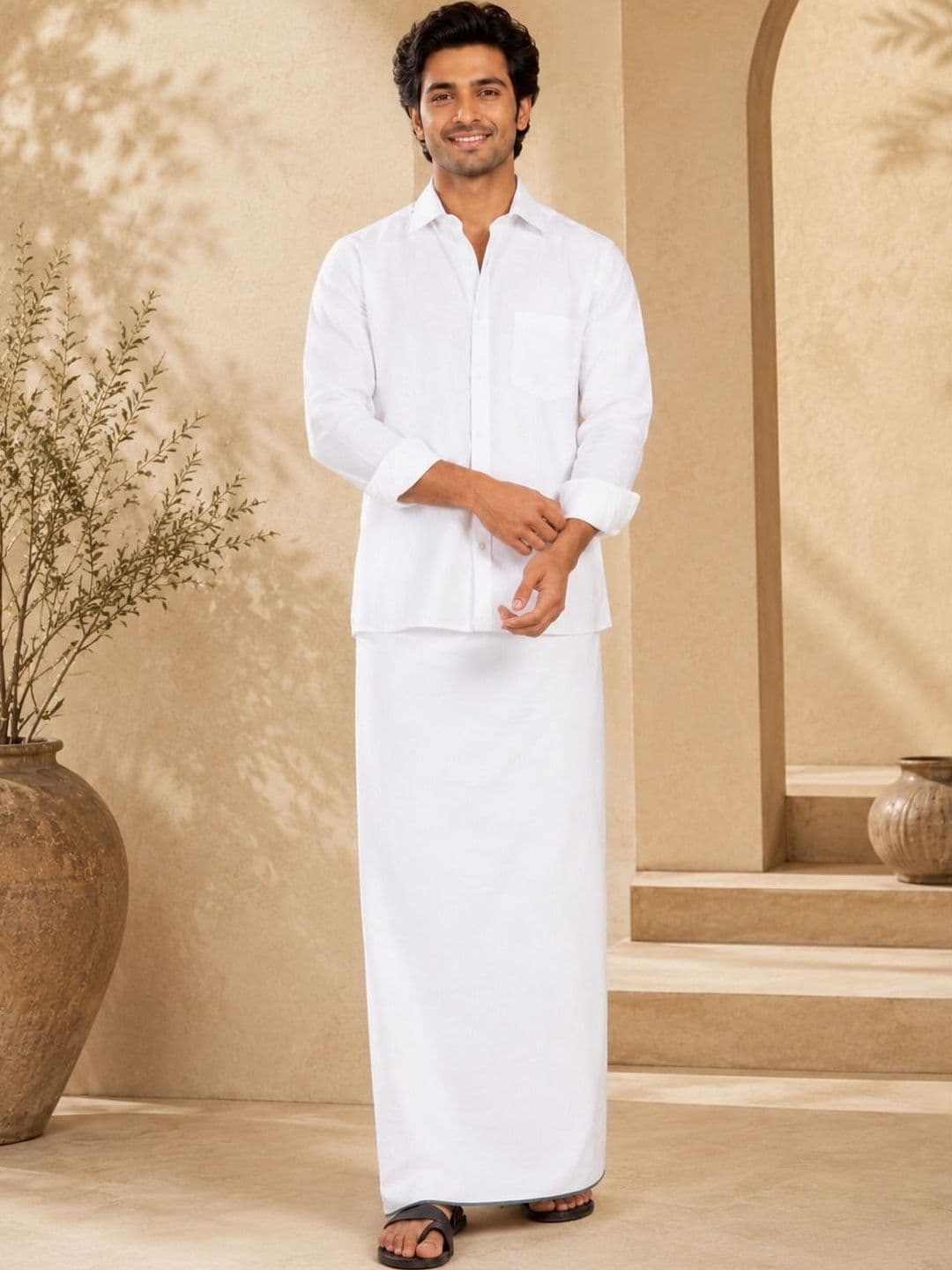 Shyam Handloom Men Cotton Dhoti Dhotis - view 1
