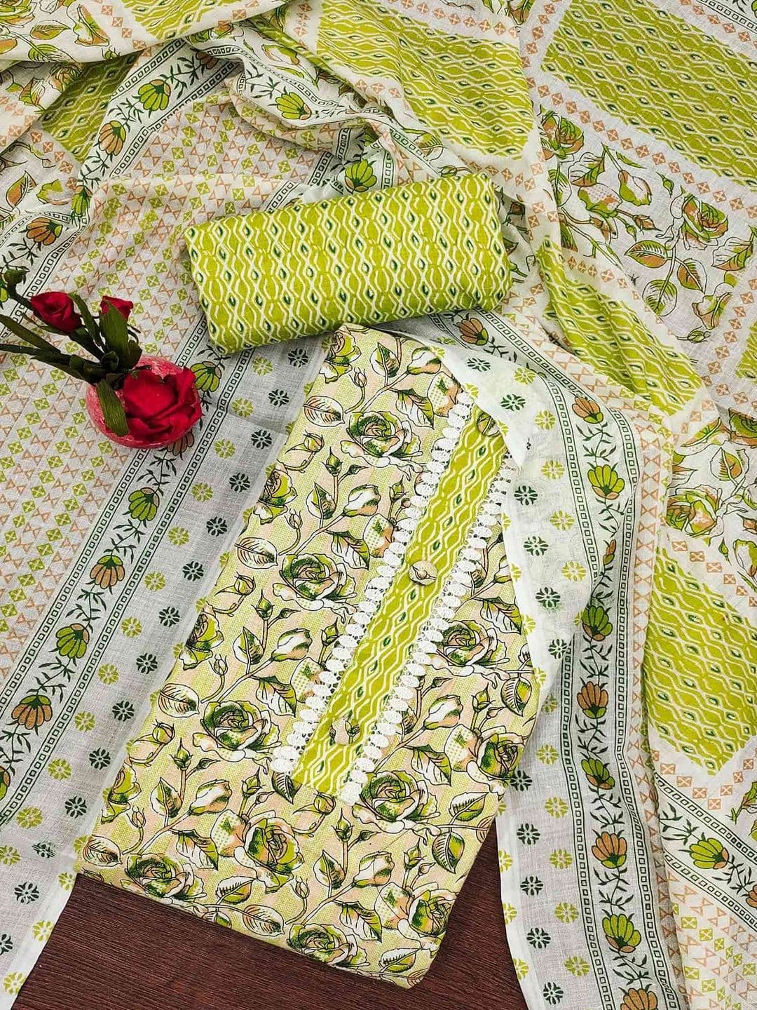 Peachmode Printed Unstitched Dress Material - view 1