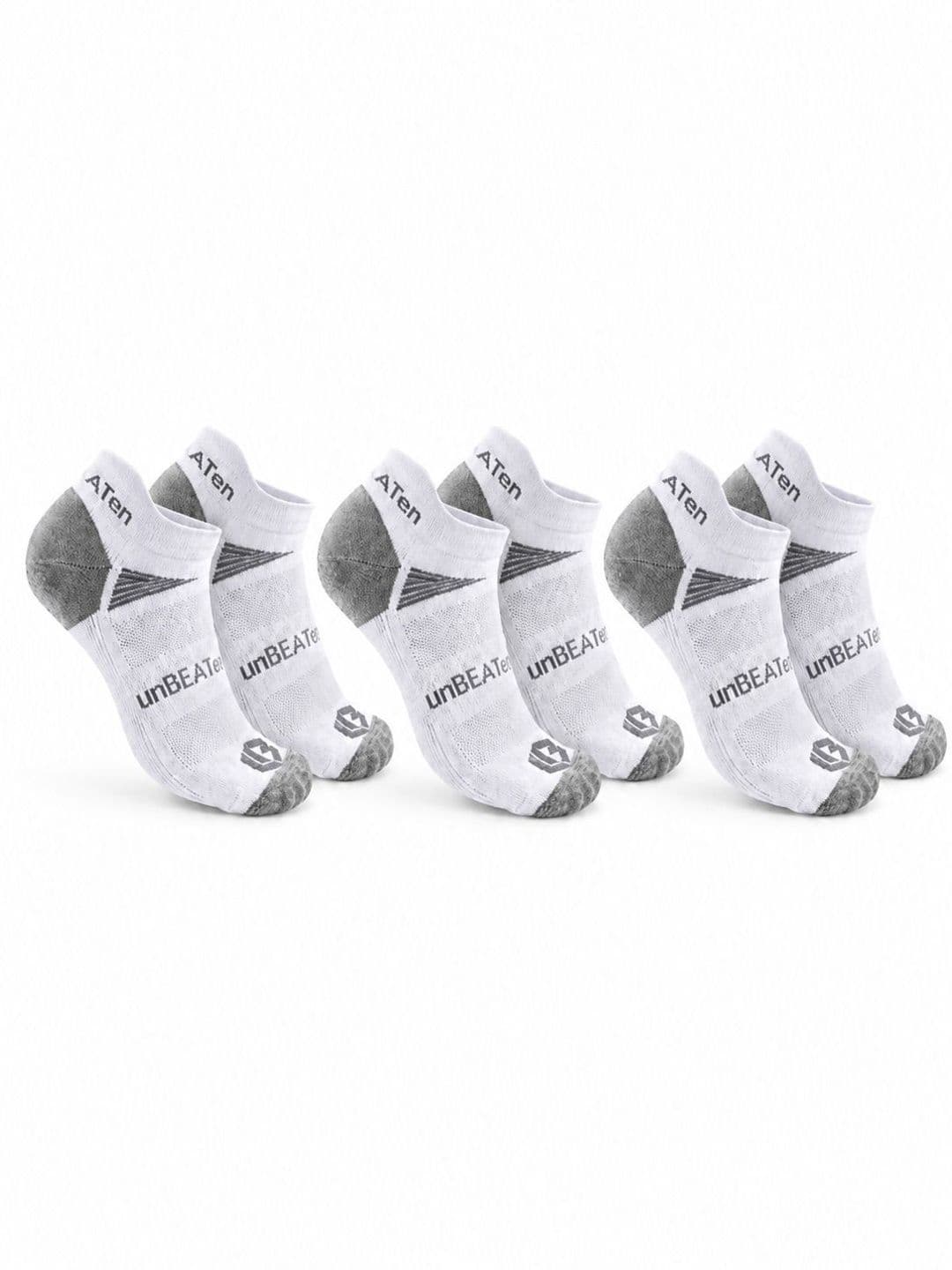 UNBEATEN Men Pack of 3 Assorted Colourblocked Ankle Length Socks - view 1
