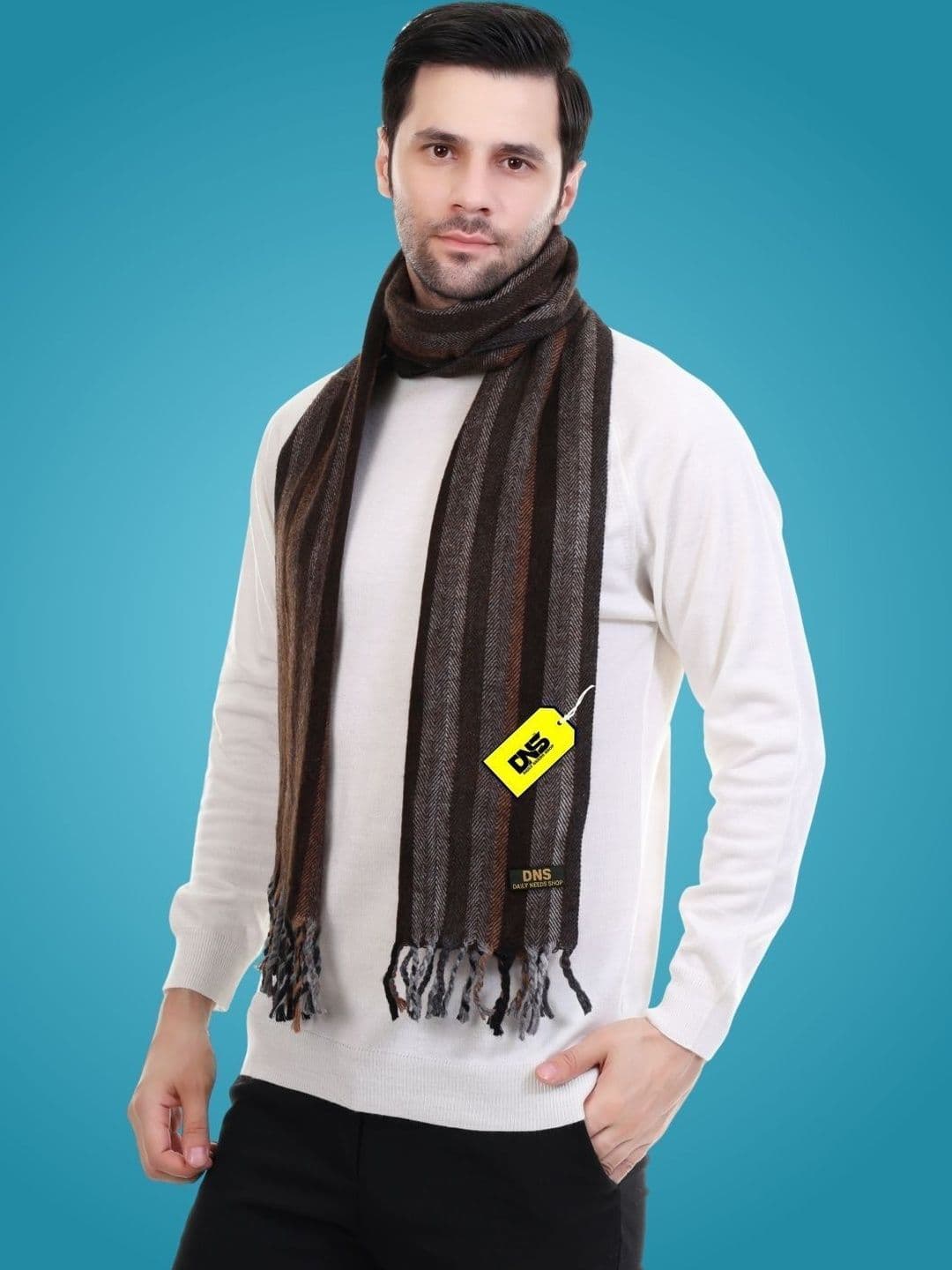 Daily Needs Shop Men Striped Merino Wool Mufflers - view 1