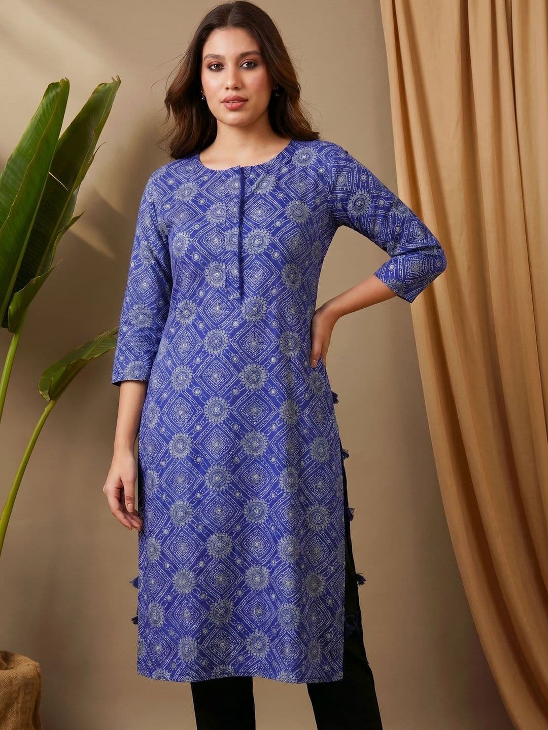 Sangria Women Ethnic Motifs Printed Indie Prints Kurta - view 1
