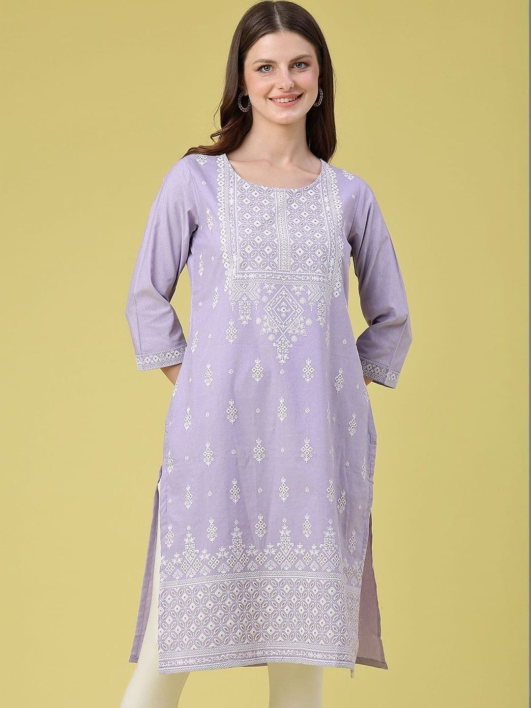 V-Mart Women Ethnic Motifs Embroidered Thread Work Kurta - view 1