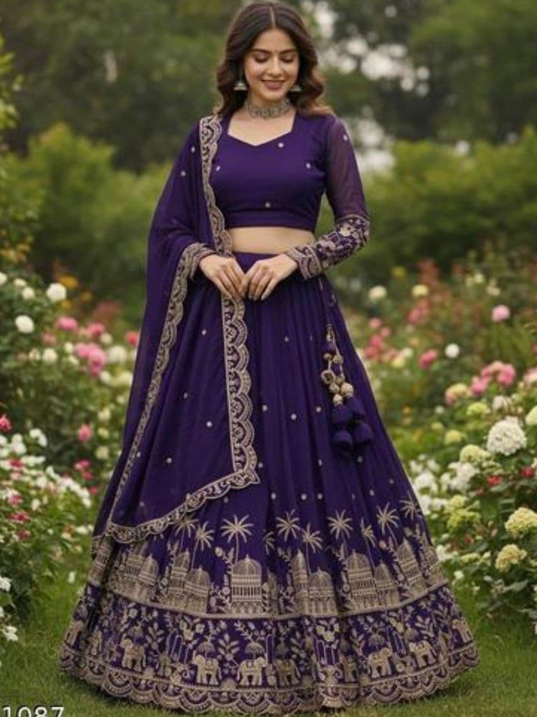 all about you Embellished Ready to Wear Lehenga & Blouse With Dupatta - view 1